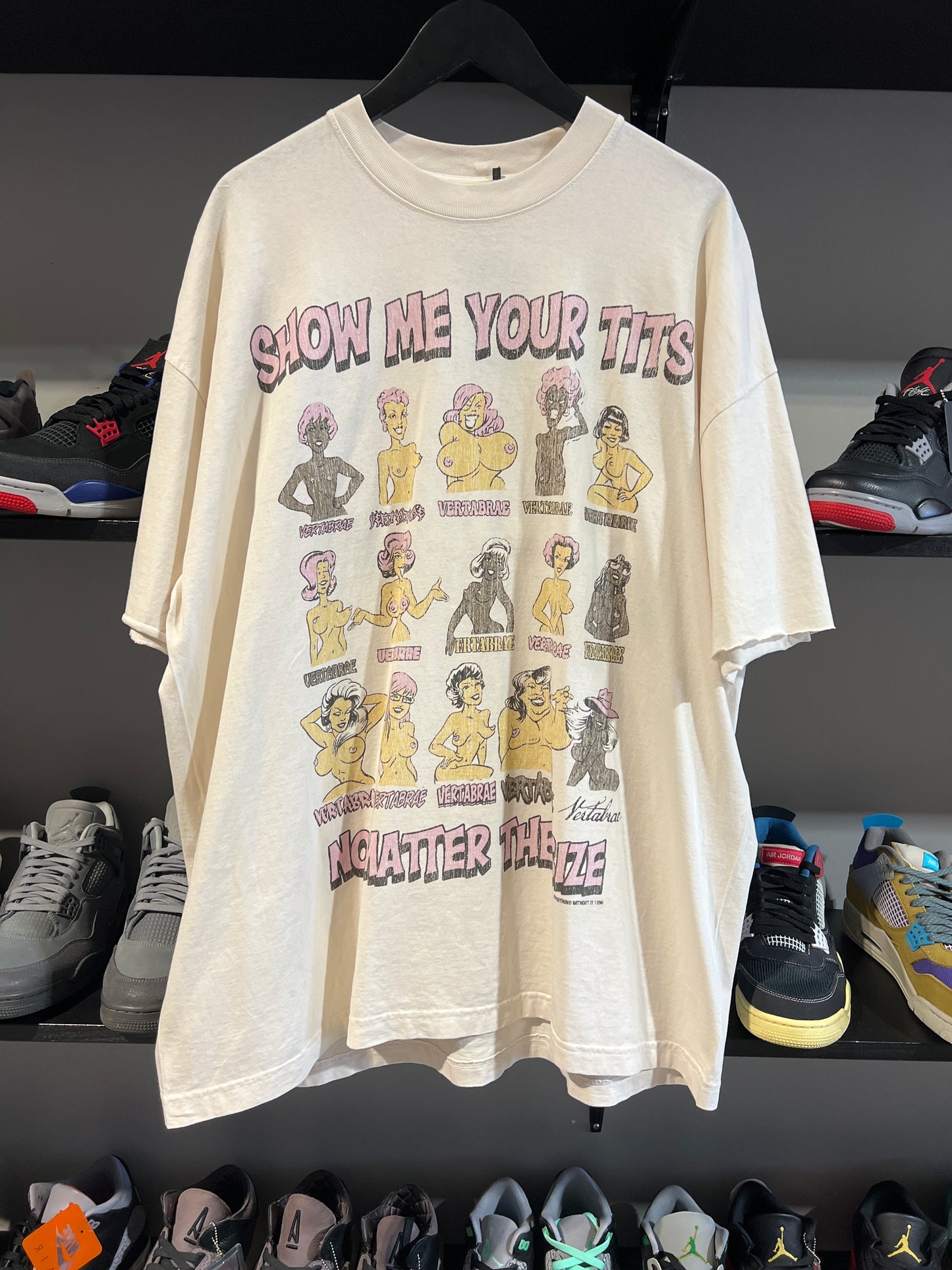 Vertabrae show me your t*ts tee