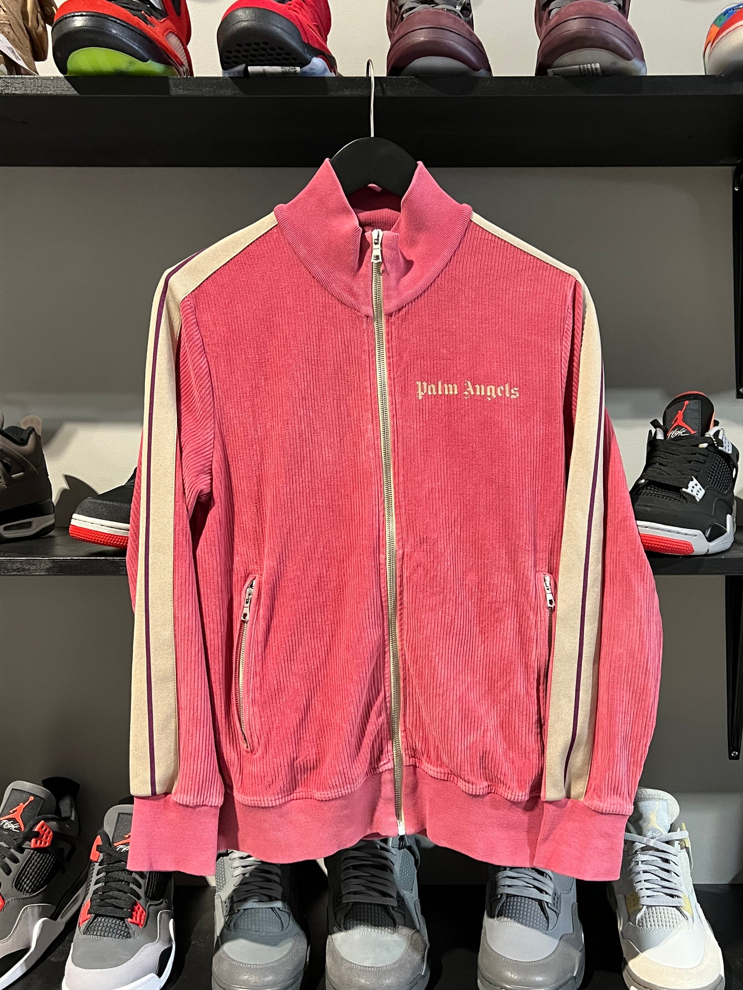 Pink Corduroy Palm angels zip up