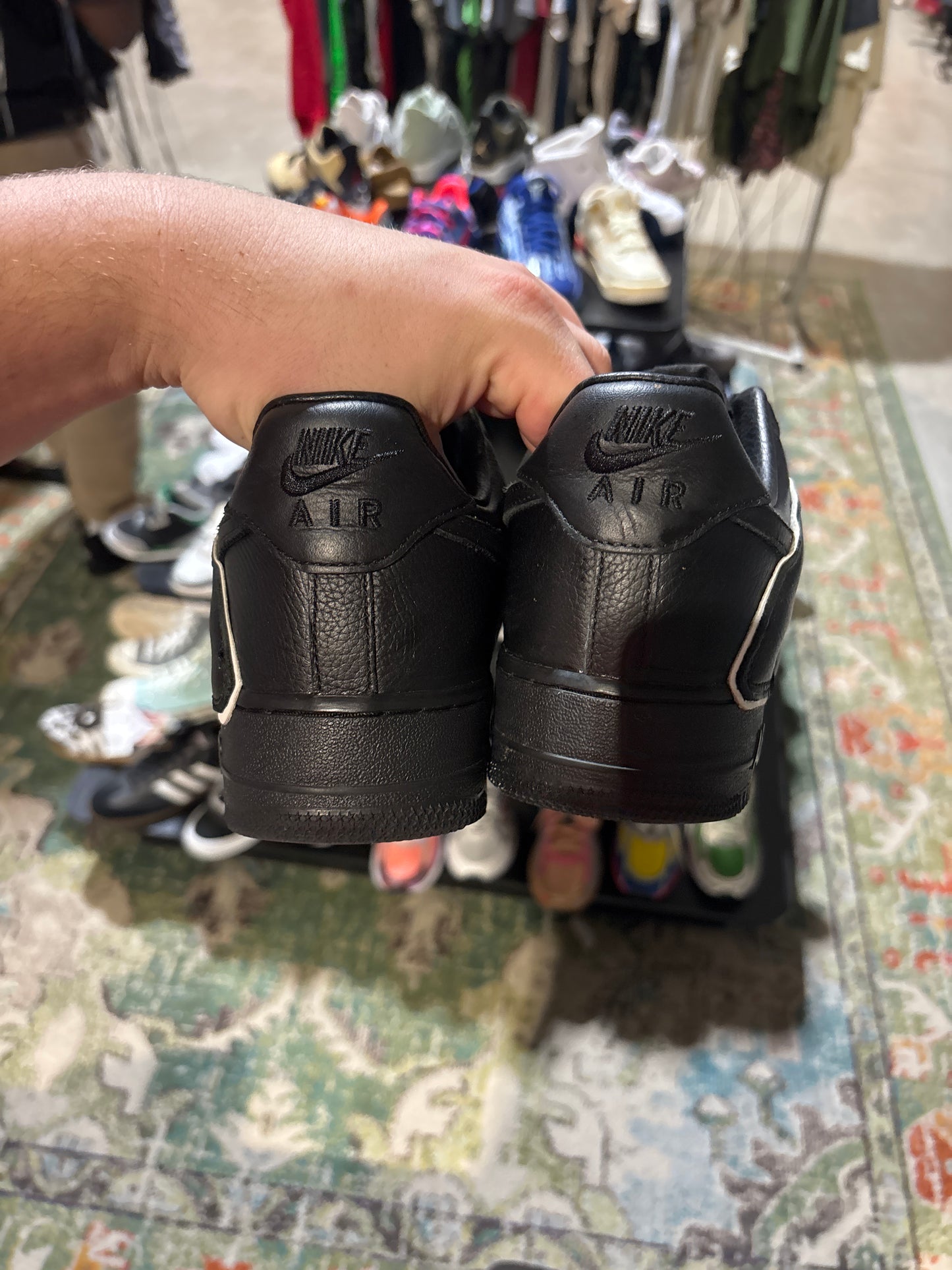 black nike cpfm Air Force 1 used sz 9