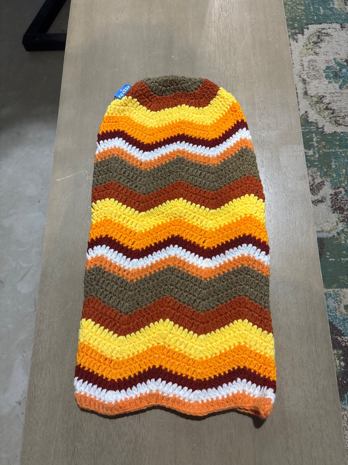 ARKYVE Orange/Yellow/Red Slouchy Beanie