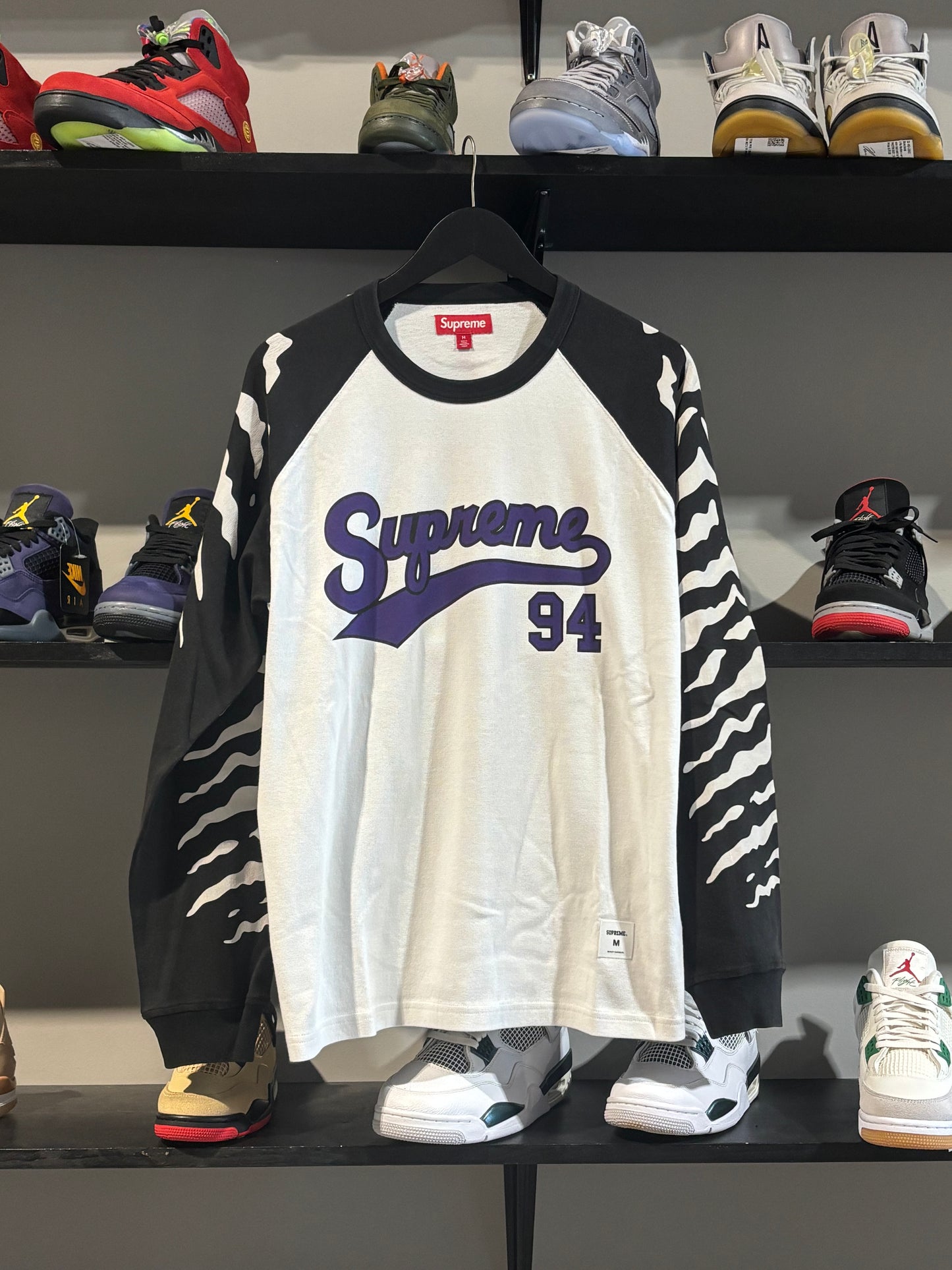 Supreme Tiger Raglan Longsleeve White/Purple