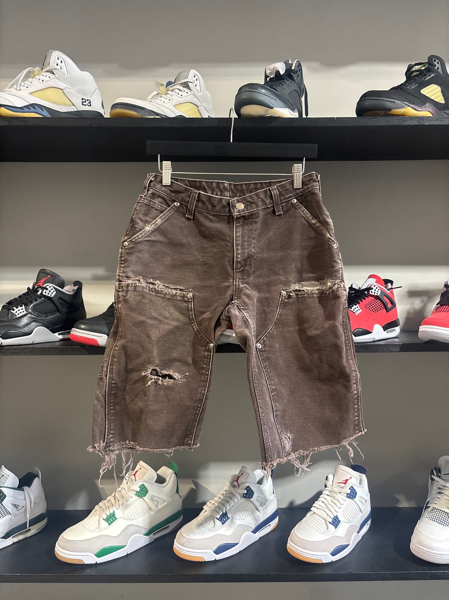 VINTAGE DOUBLE KNEE CARHARTT BROWN SHORTS SZ 28
