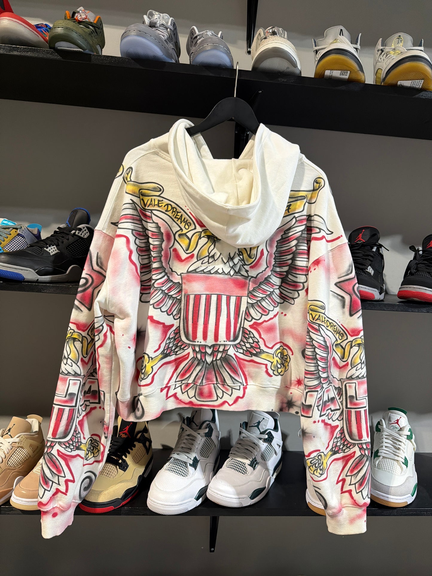 Vale Dipset Airbrush White Zipup Sz M
