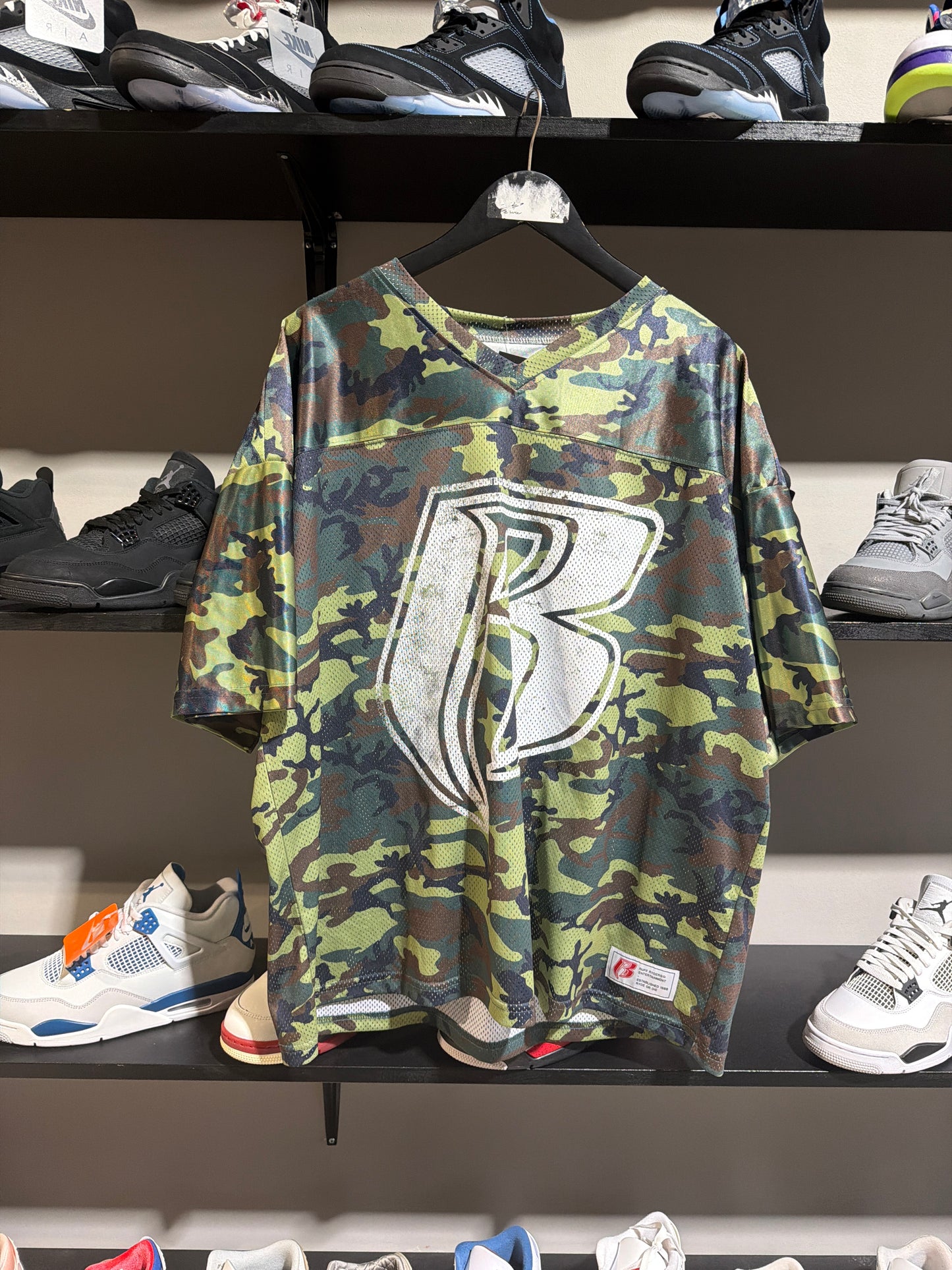 Vintage Ruff Ryders Camo Jersey Sz L