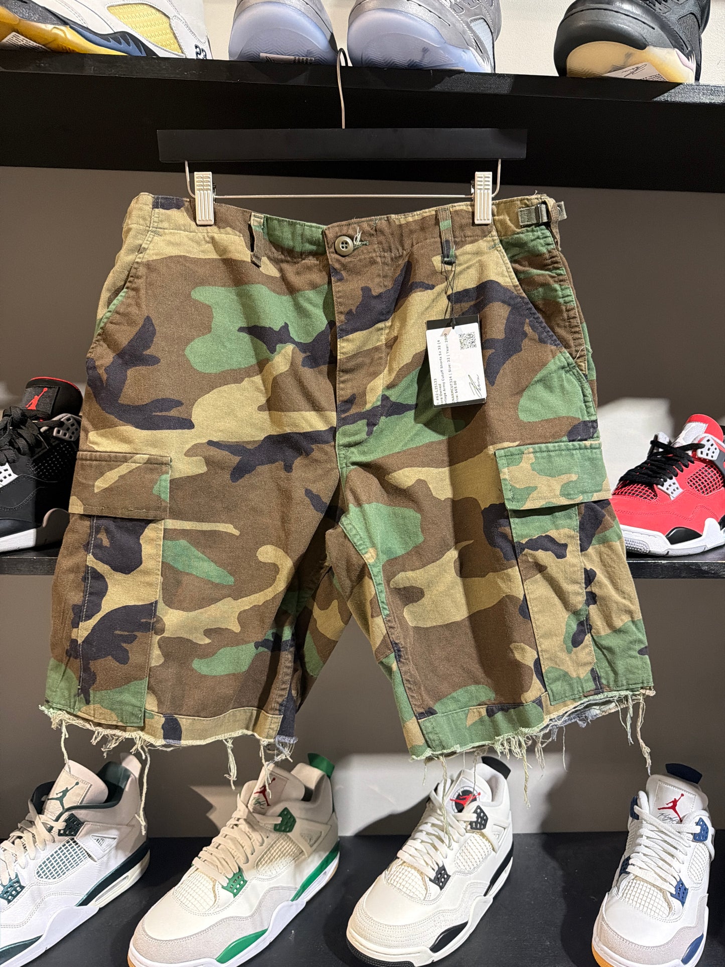 Vintage Army Cutoff Shorts Sz 32 (4)
