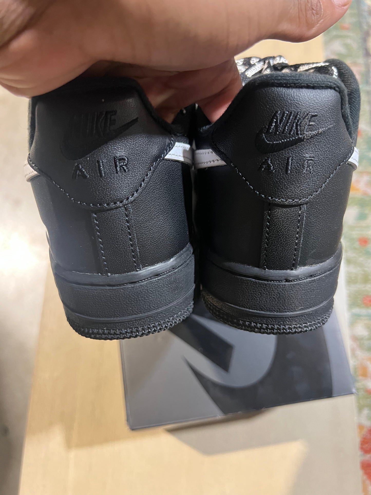 supreme x Air Force I black white check used sz 7