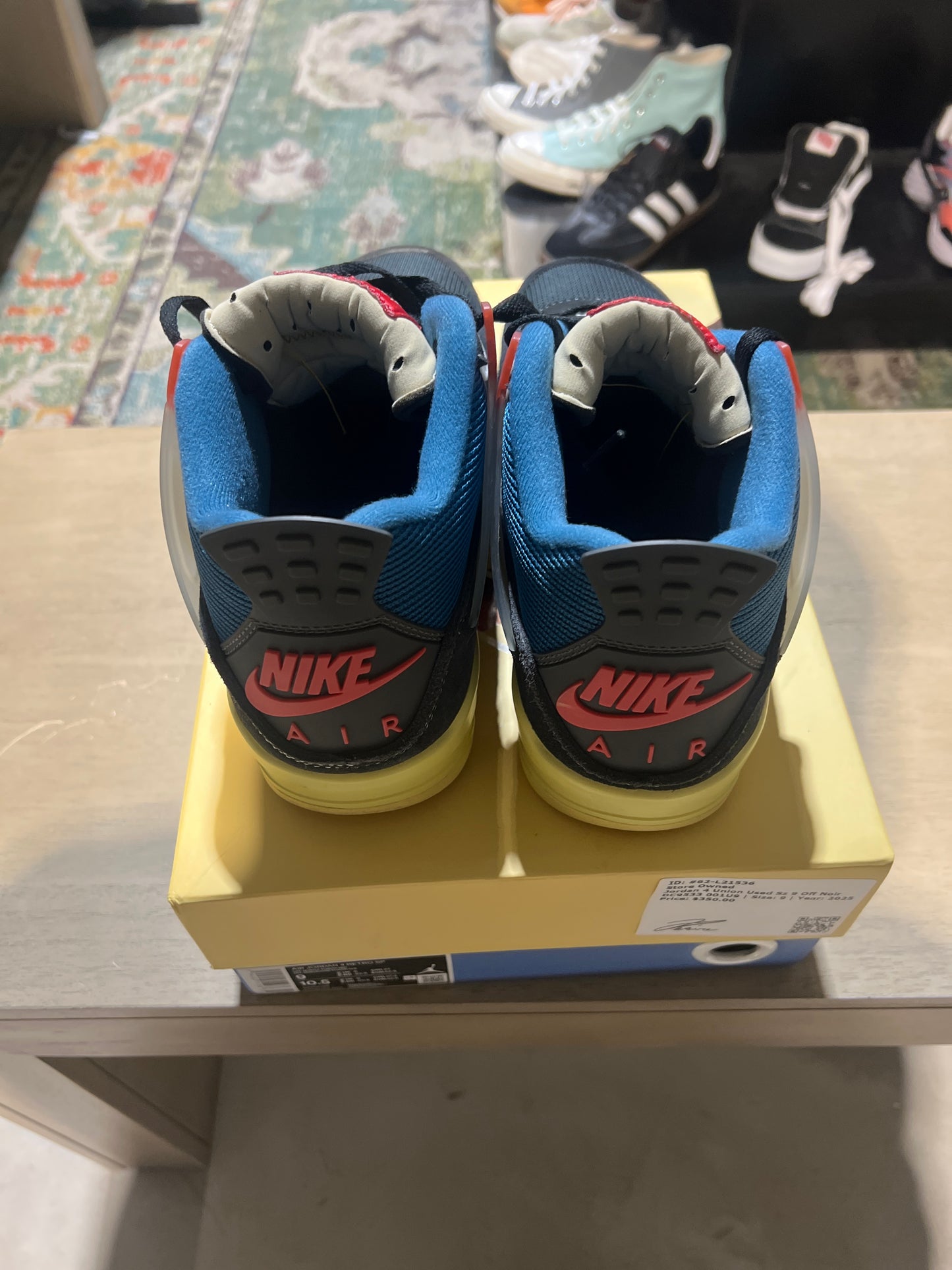 Jordan 4 Union Used Sz 9 Off Noir