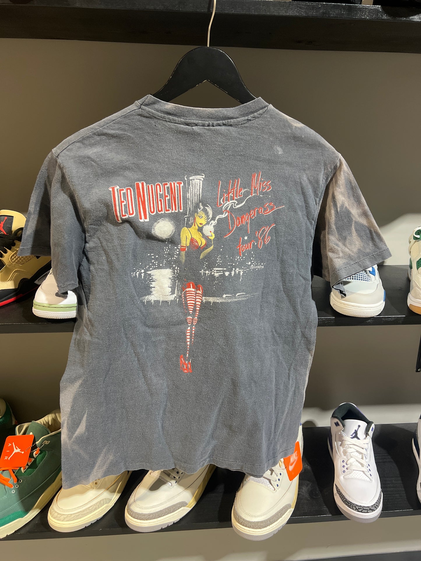 vintage ted nugent faded tour tee