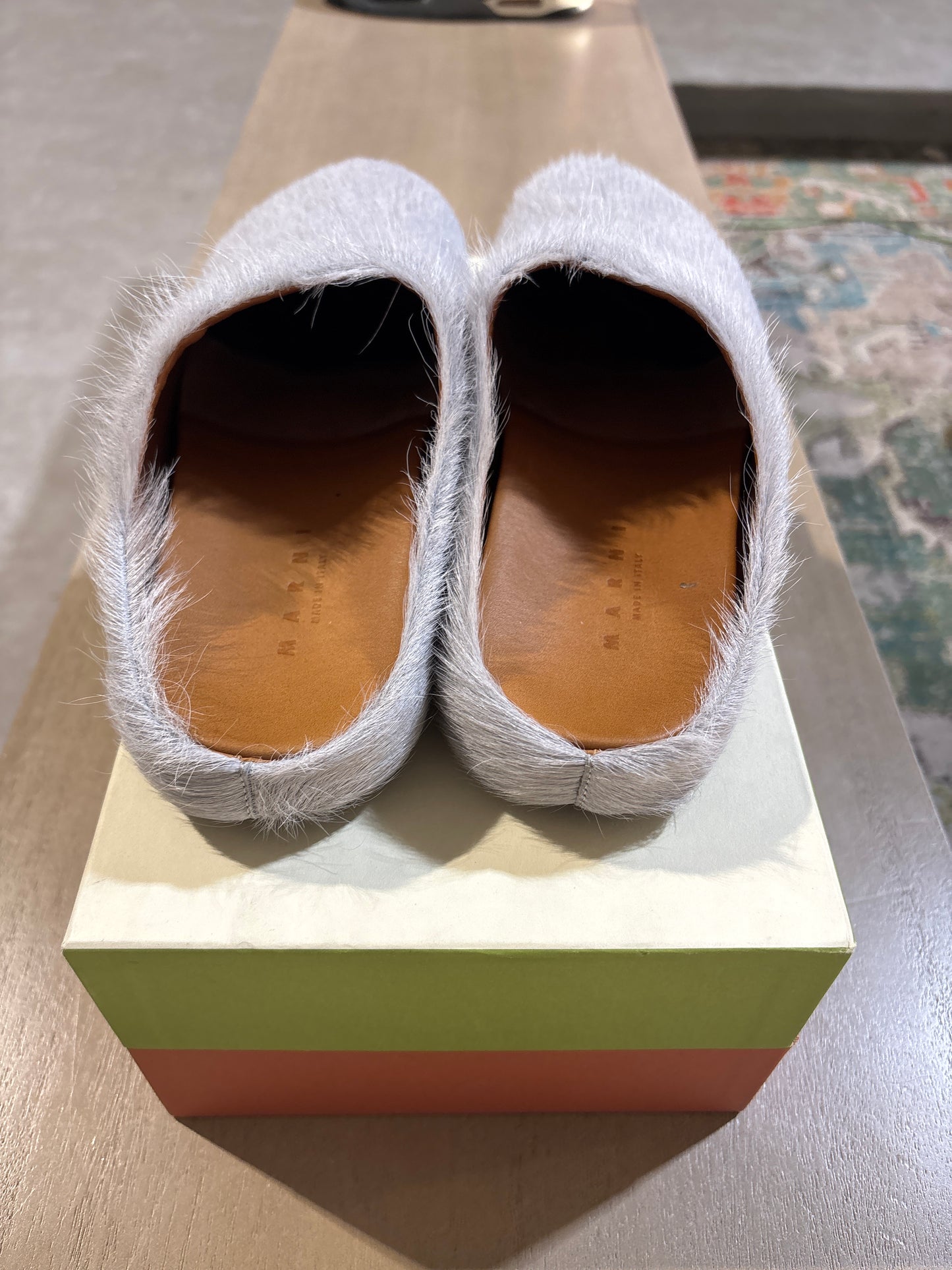 Marni Fussbett Slide Grey Used Sz 7.5