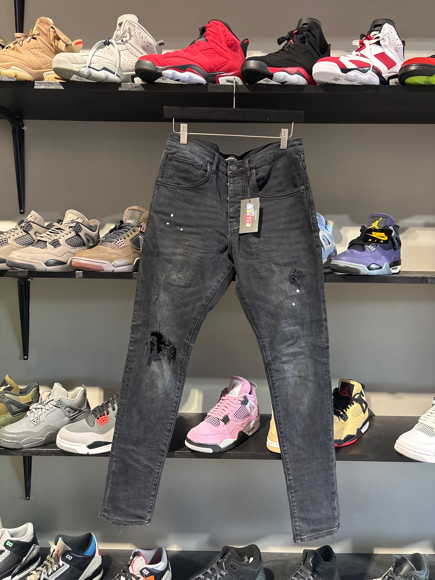 Purple Brand Black Distressed Denim Size 36