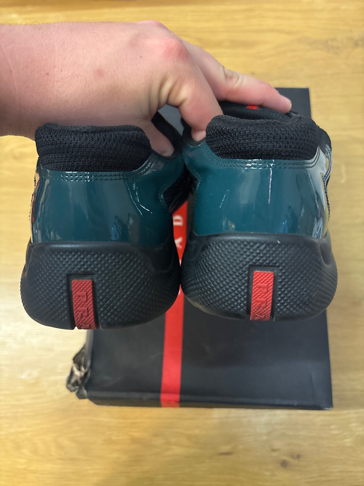 PRADA CUP OXIDIZED GREEN USED SZ 10