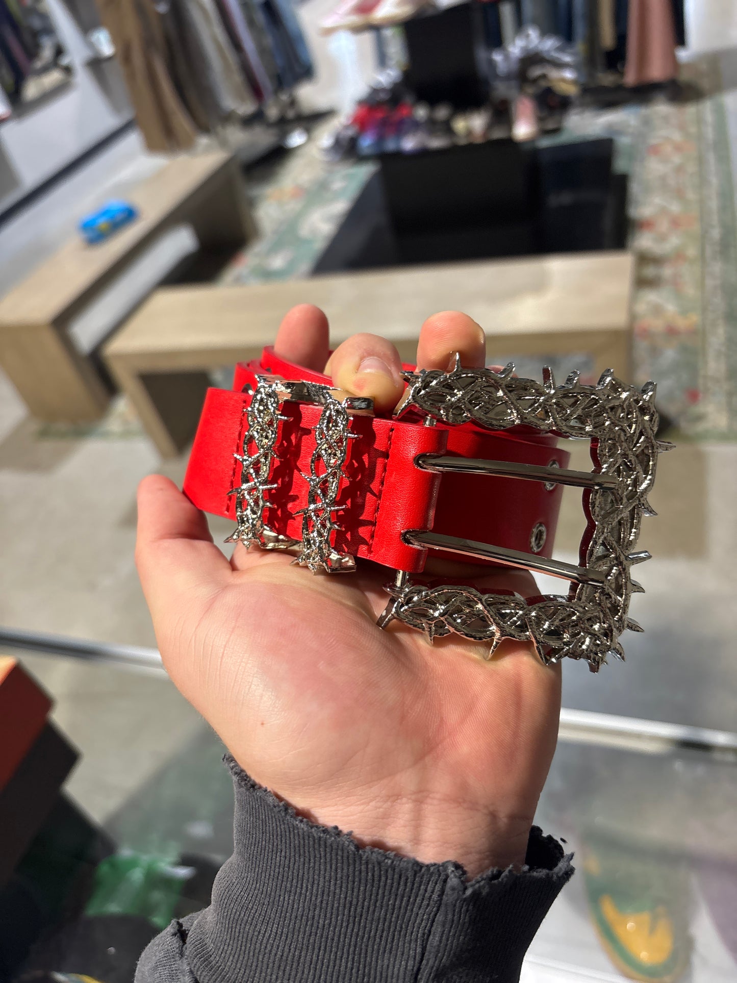 SANITY 4 EVA RED CROWN OF THORNS BELT