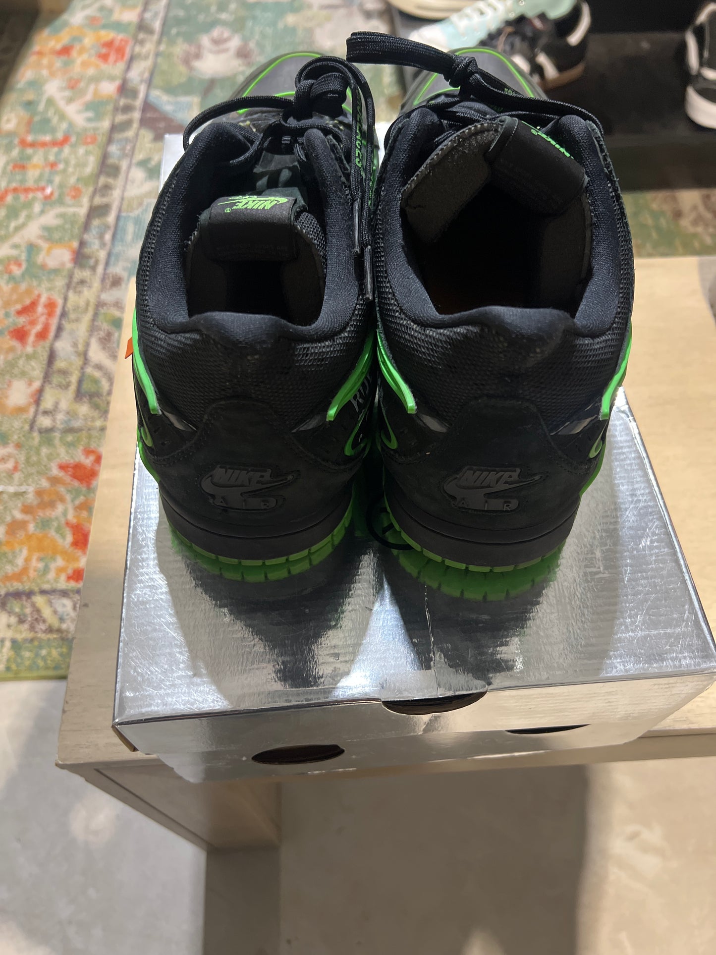 Nike offwhite rubber dunk green used sz 13