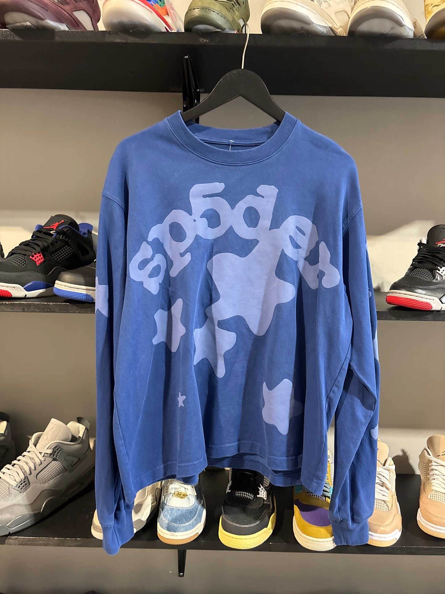 Sp5der blue on blue beluga longsleeve