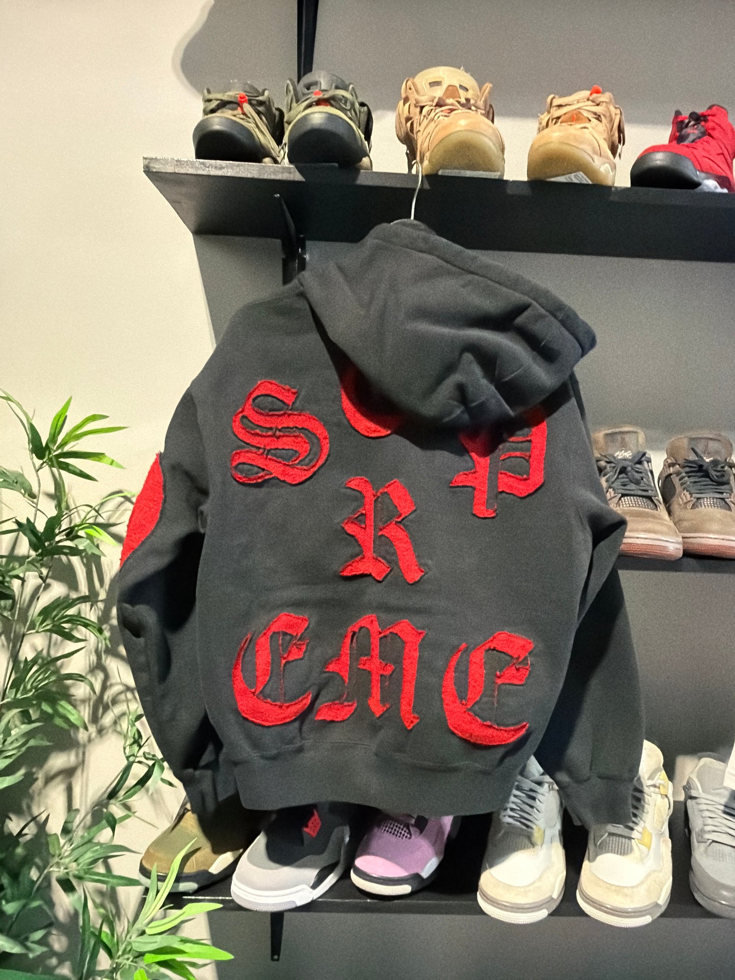 Supreme Cut Out Zipup Black/Red