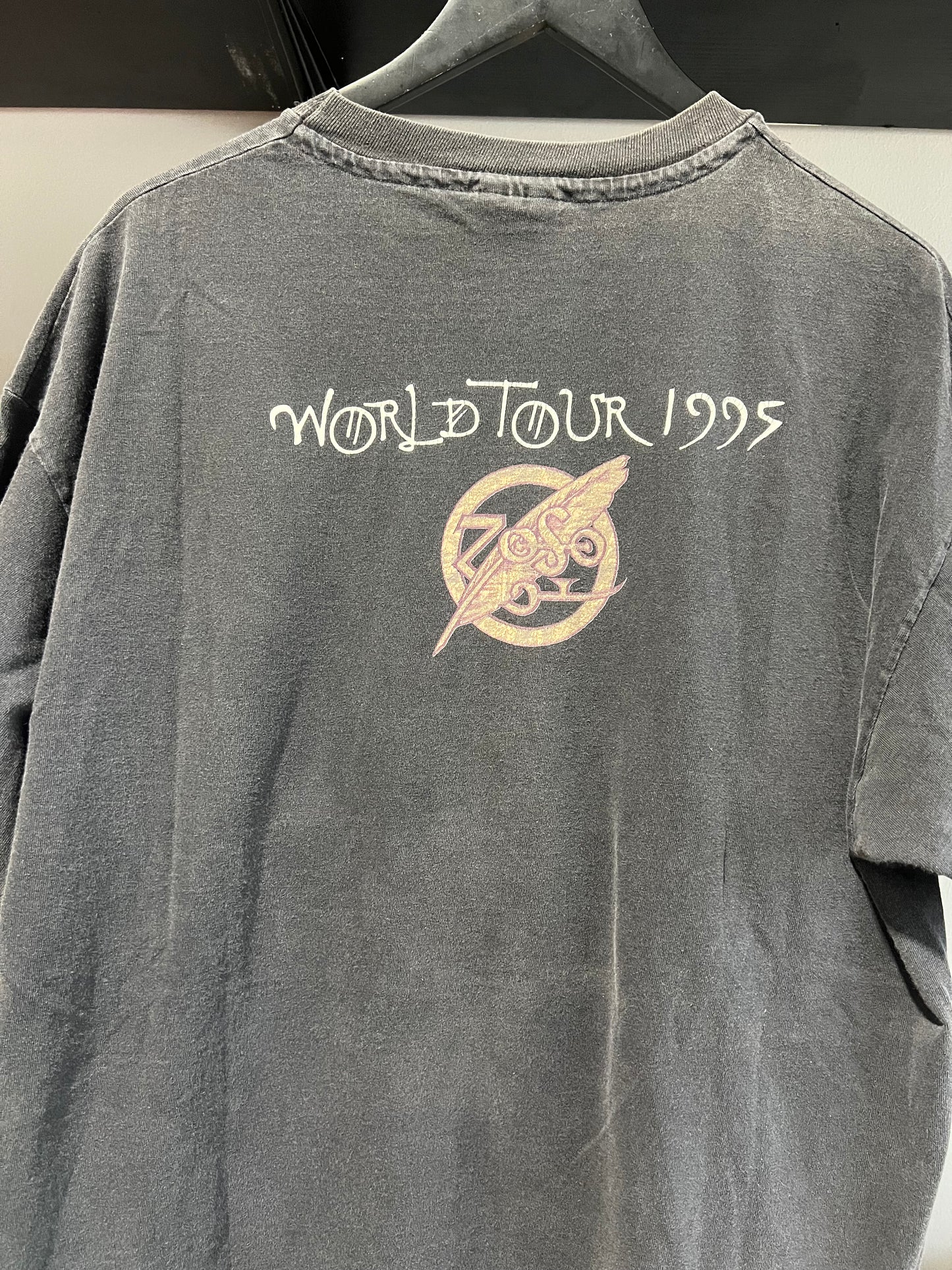 vintage jimmy page Robert plant tour tee 95