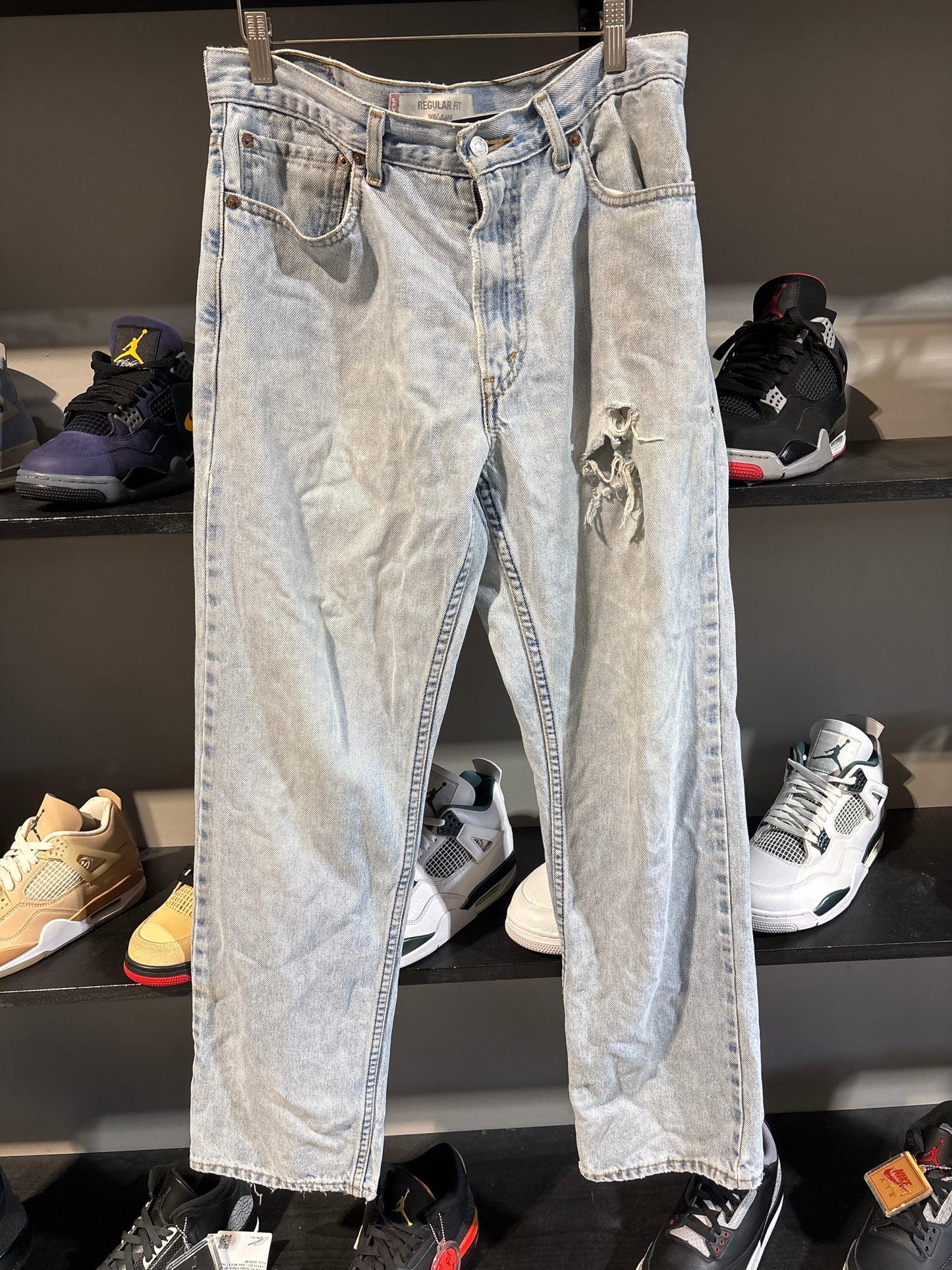 Vintage Distressed 505 Levis Sz 34