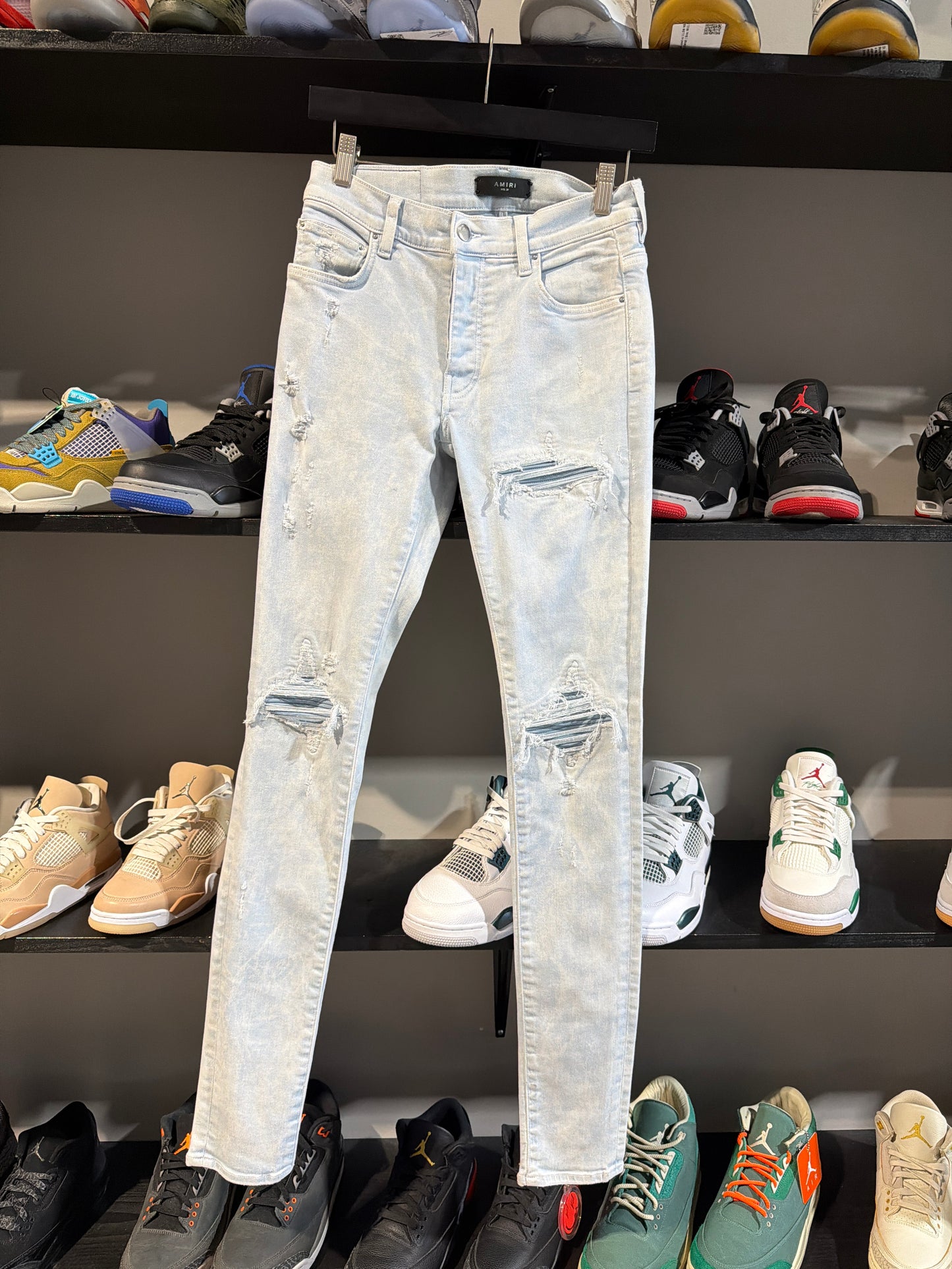 Amiri MX1 Light Wash Blue Patches