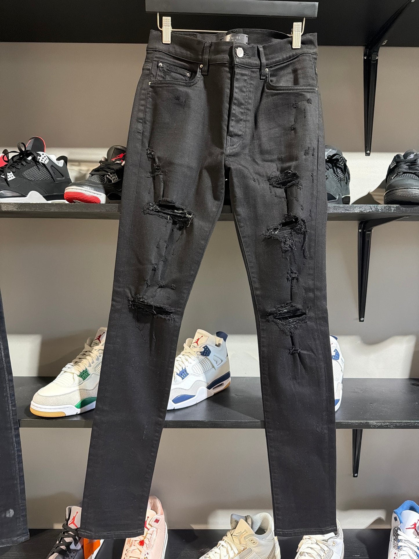 Amiri Black Distressed Jeans Sz 30