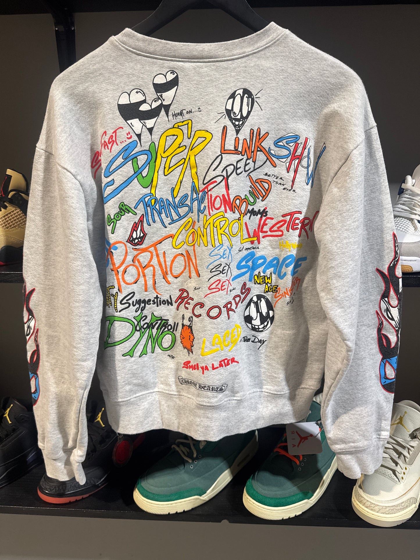 Chrome Hearts Matty Boy Brain Crewneck Heather Grey