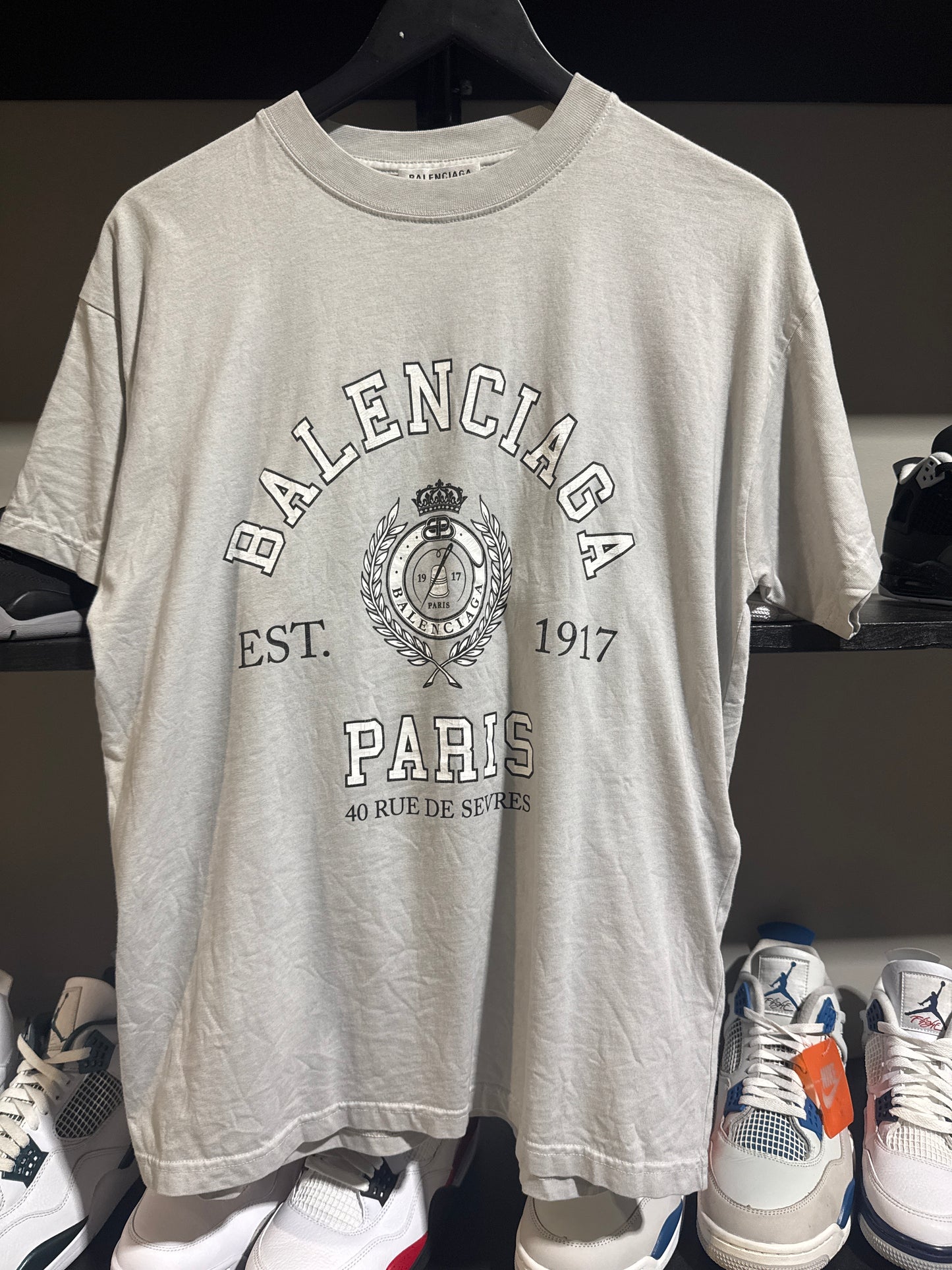 Balenciaga College 1917 Grey Tee