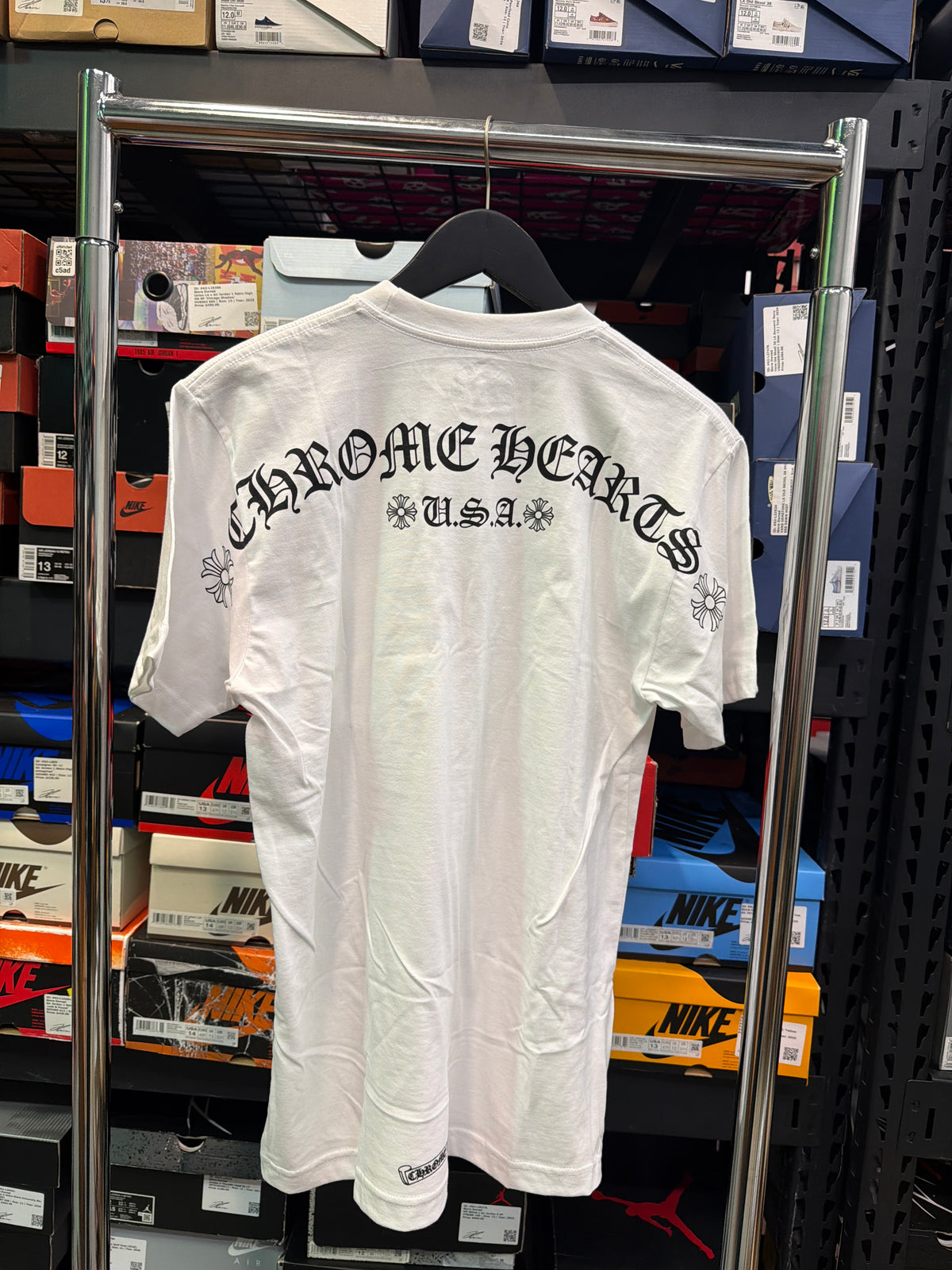 Chrome Hearts USA Script Cross Logo Tee White