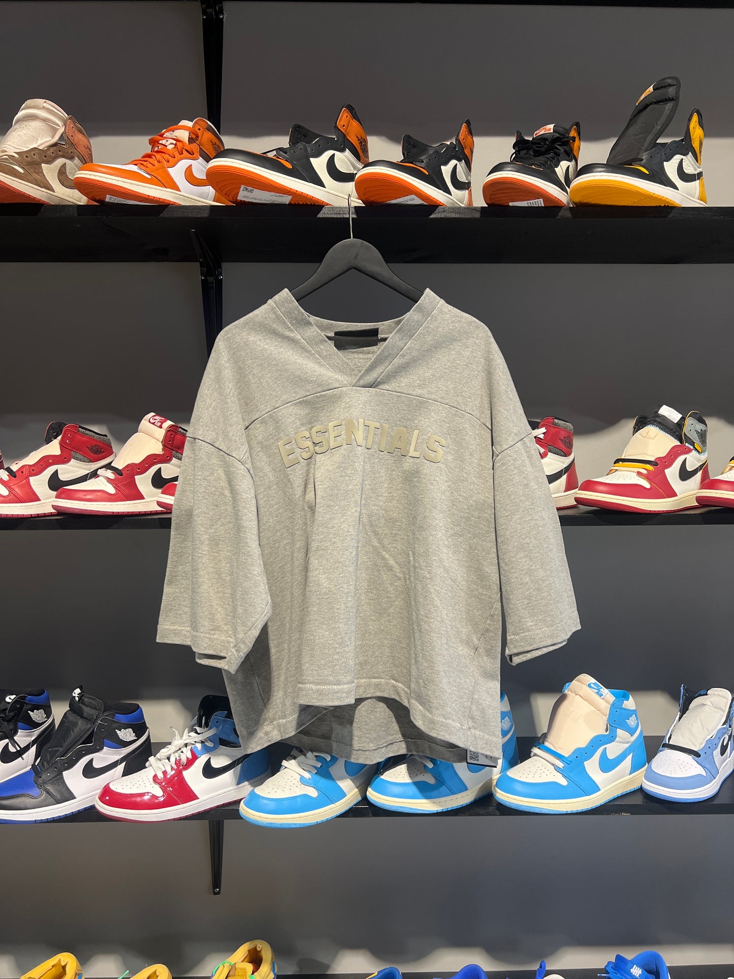 Fear Of God Essentials Football Jersey Grey