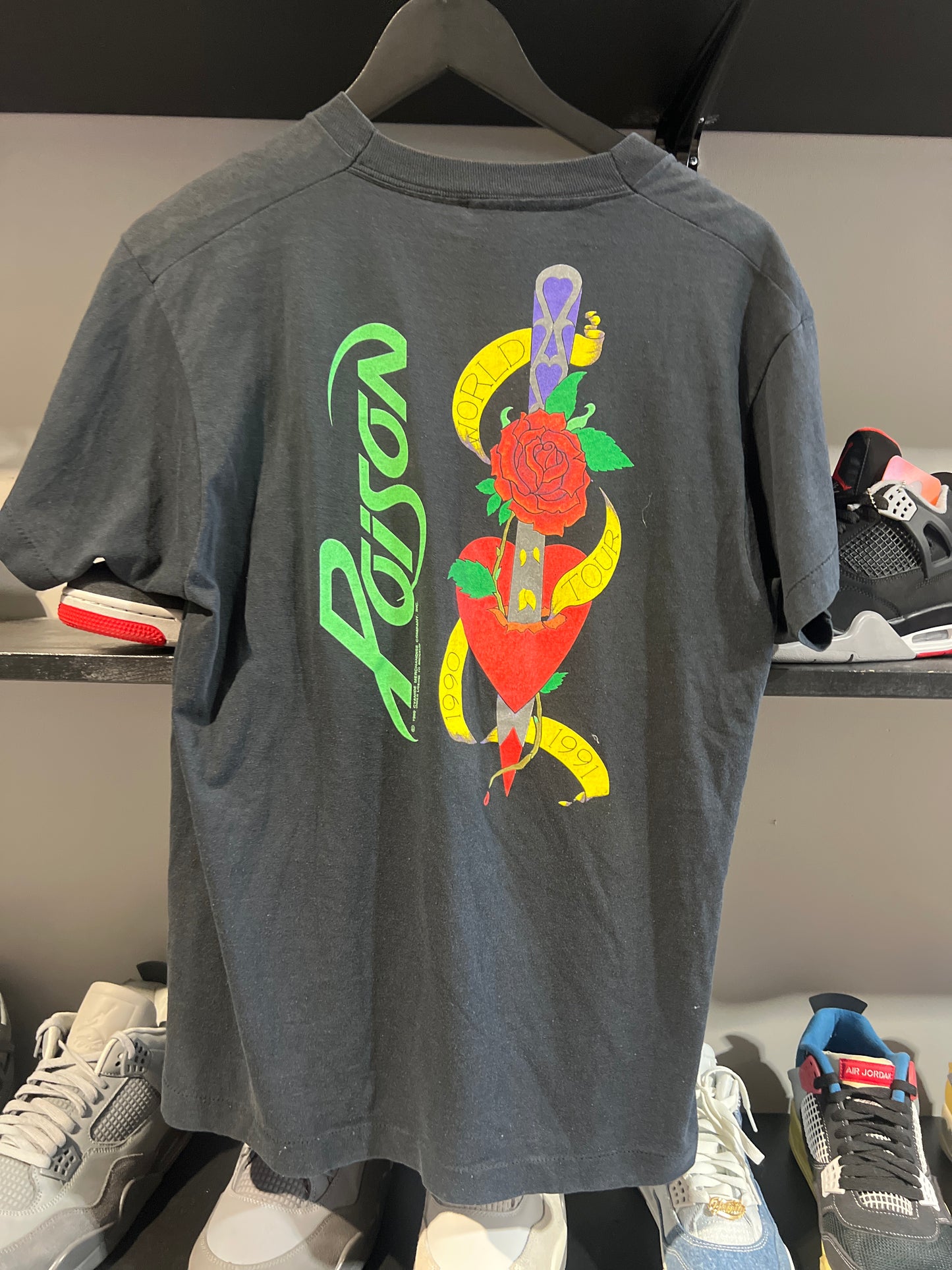 Vintage poison flesh and blood tee 90’