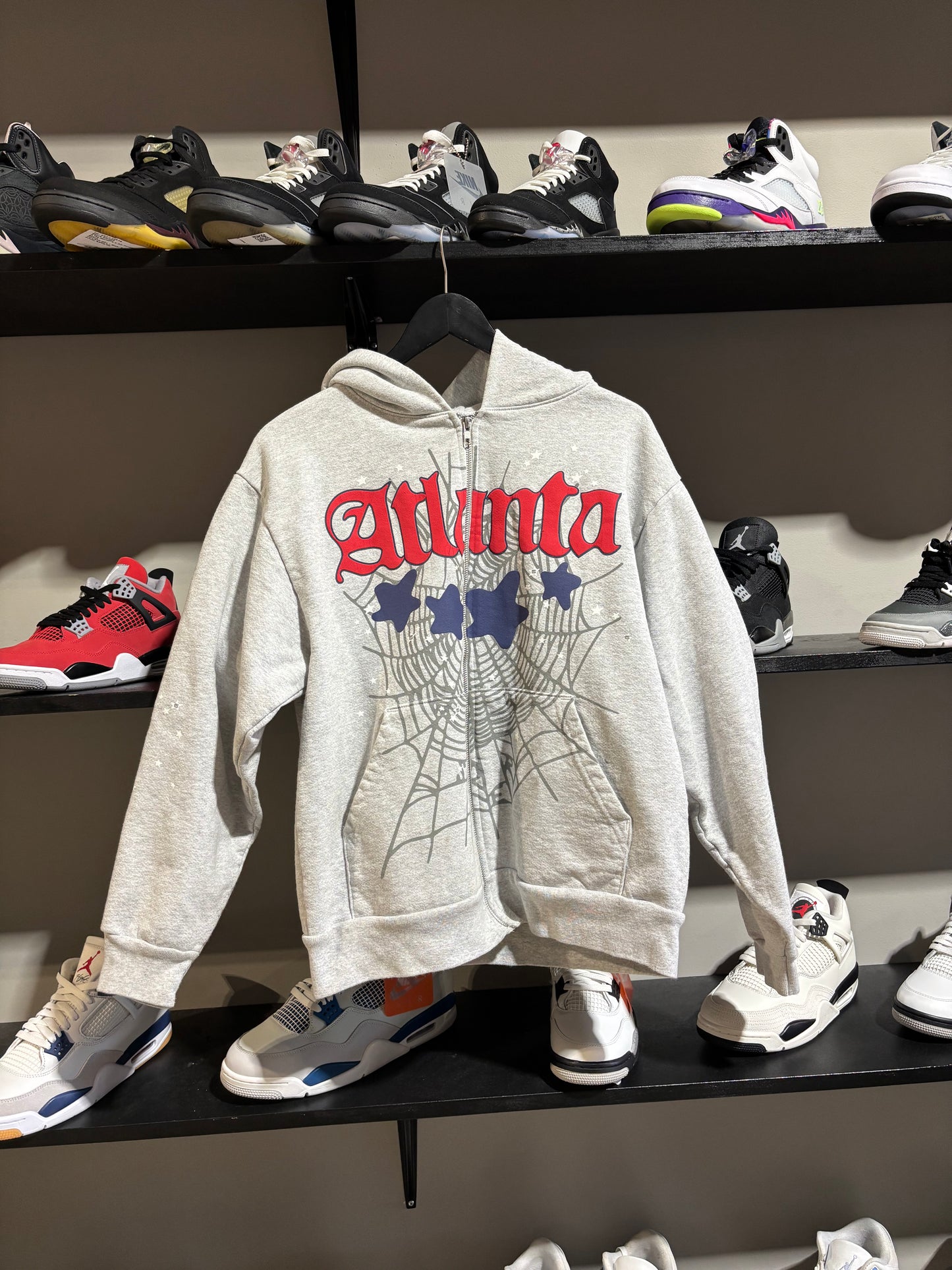Sp5der Grey ATL Zip Up