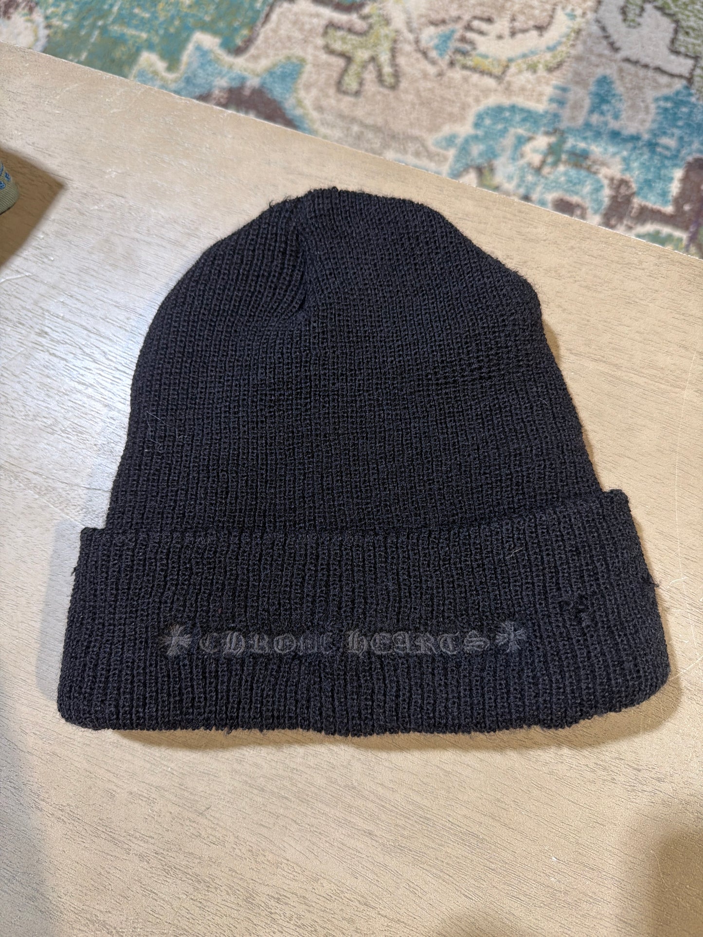 Chrome Hearts Black Cross Beanie