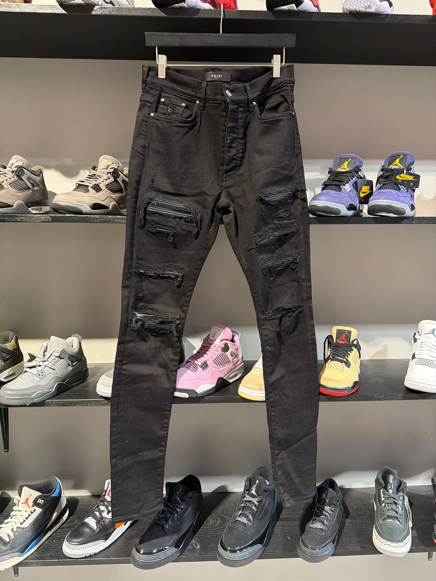 Amiri Black/Black Patch Denim Sz 34