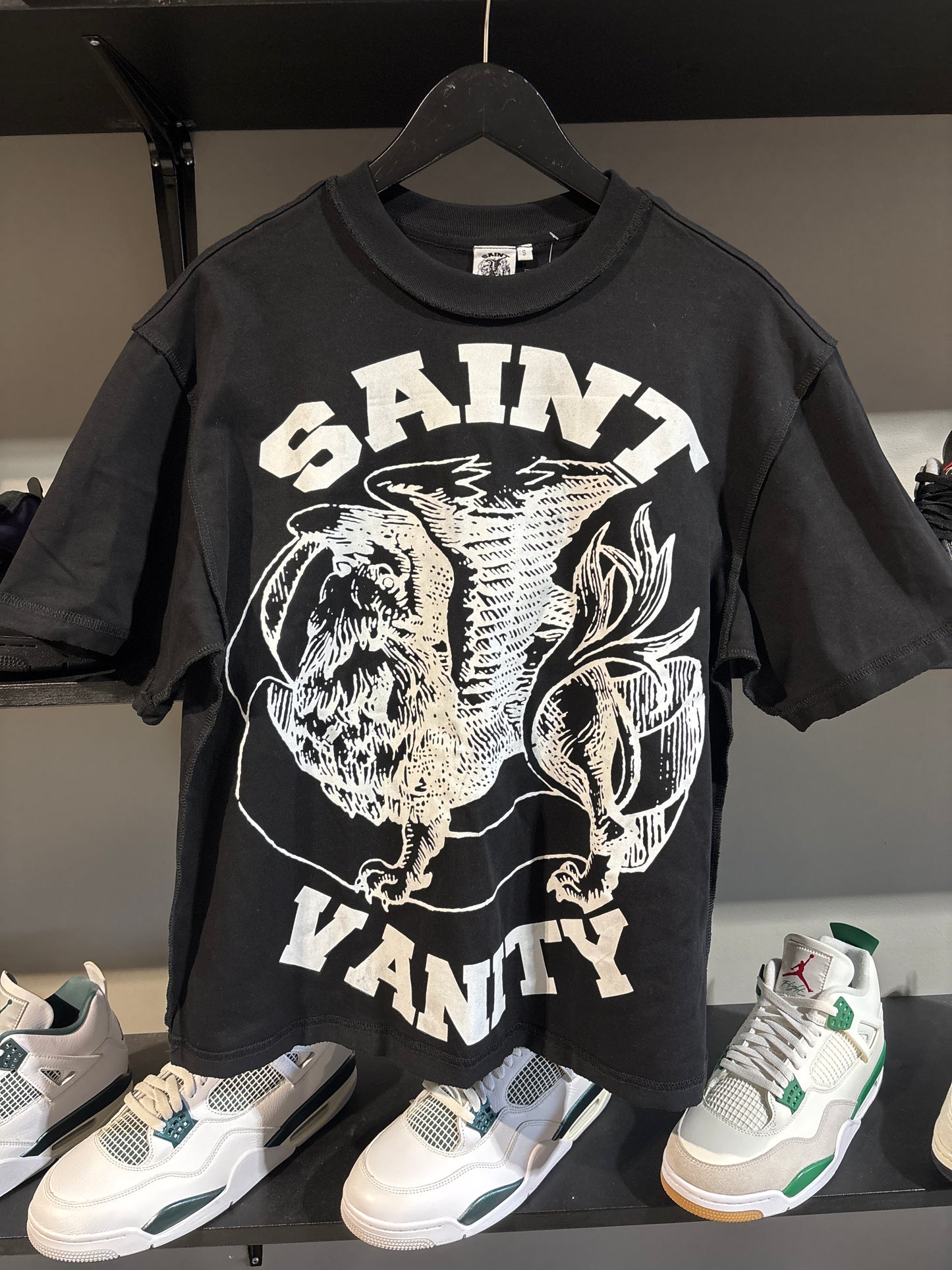 Saint Vanity Griffin Tee Black/White Sz S
