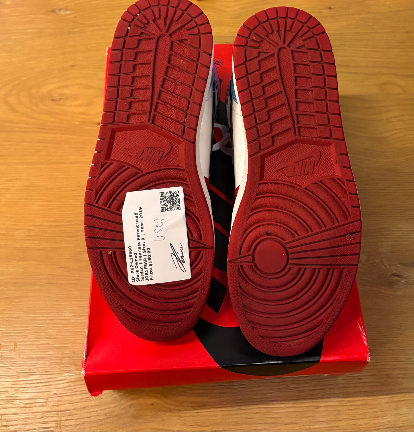 Jordan 1 Fearless Patent used