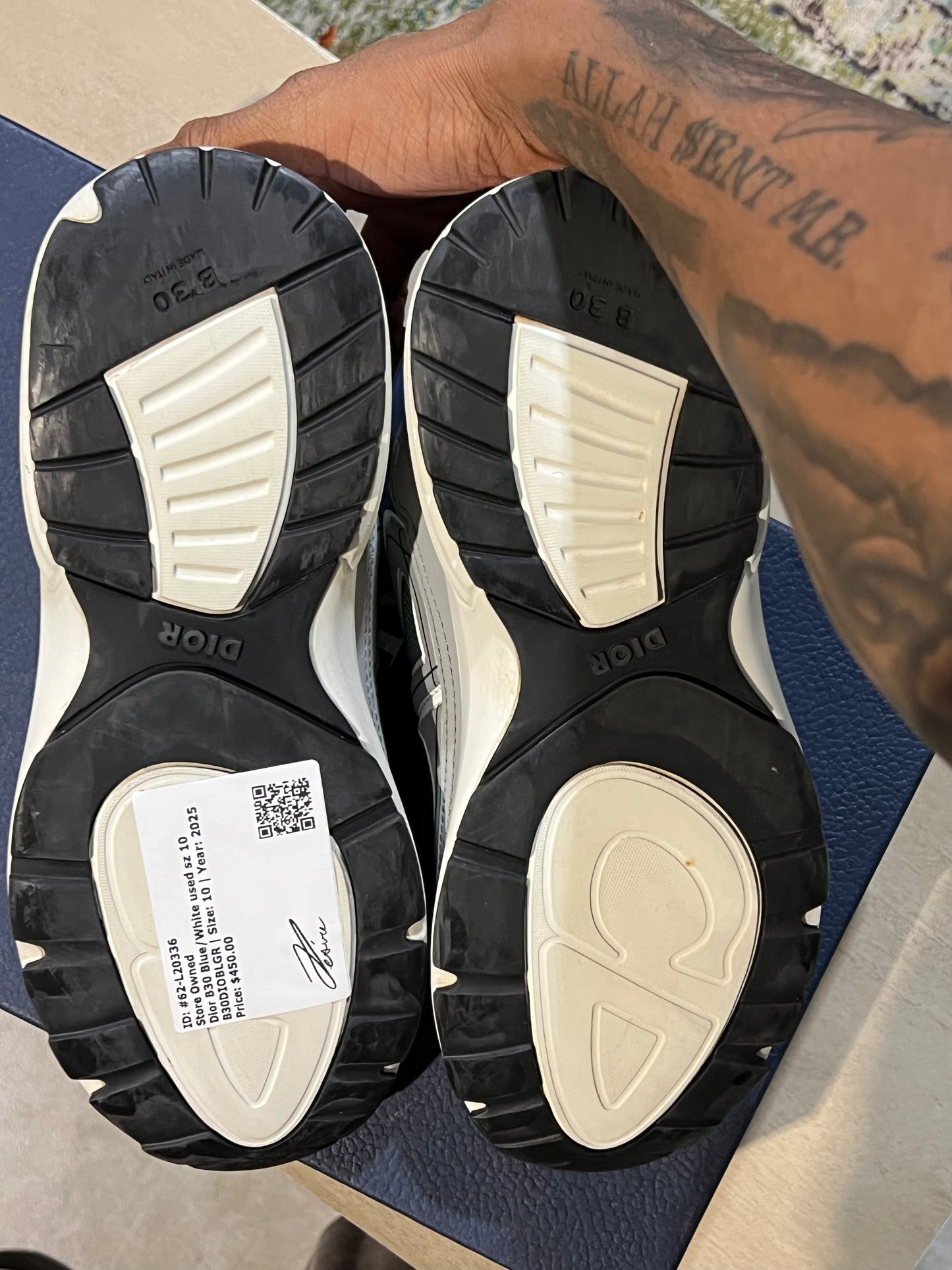 Dior B30 Blue/White used sz 10