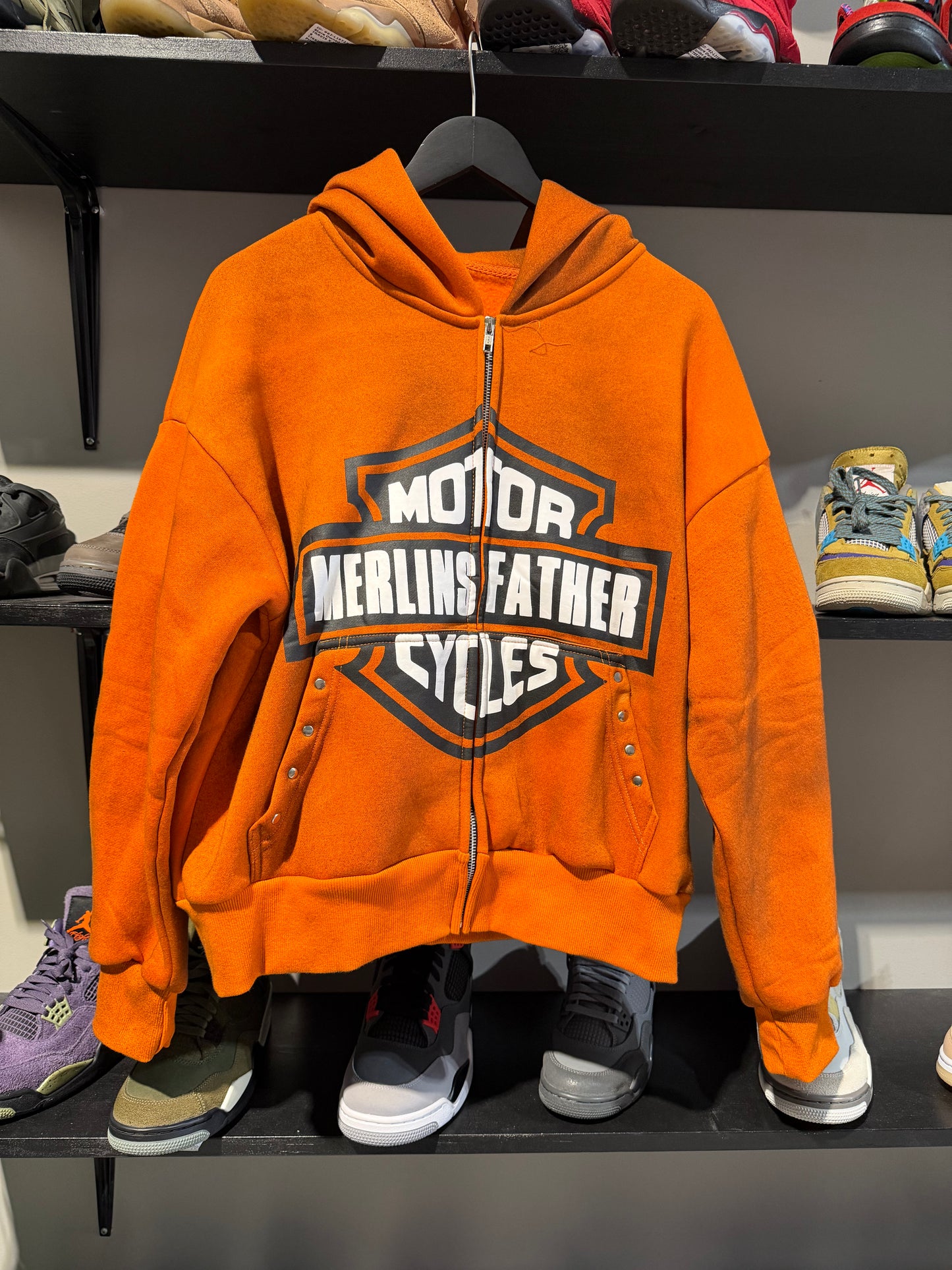 Merlins Father Orange Harley Zipup