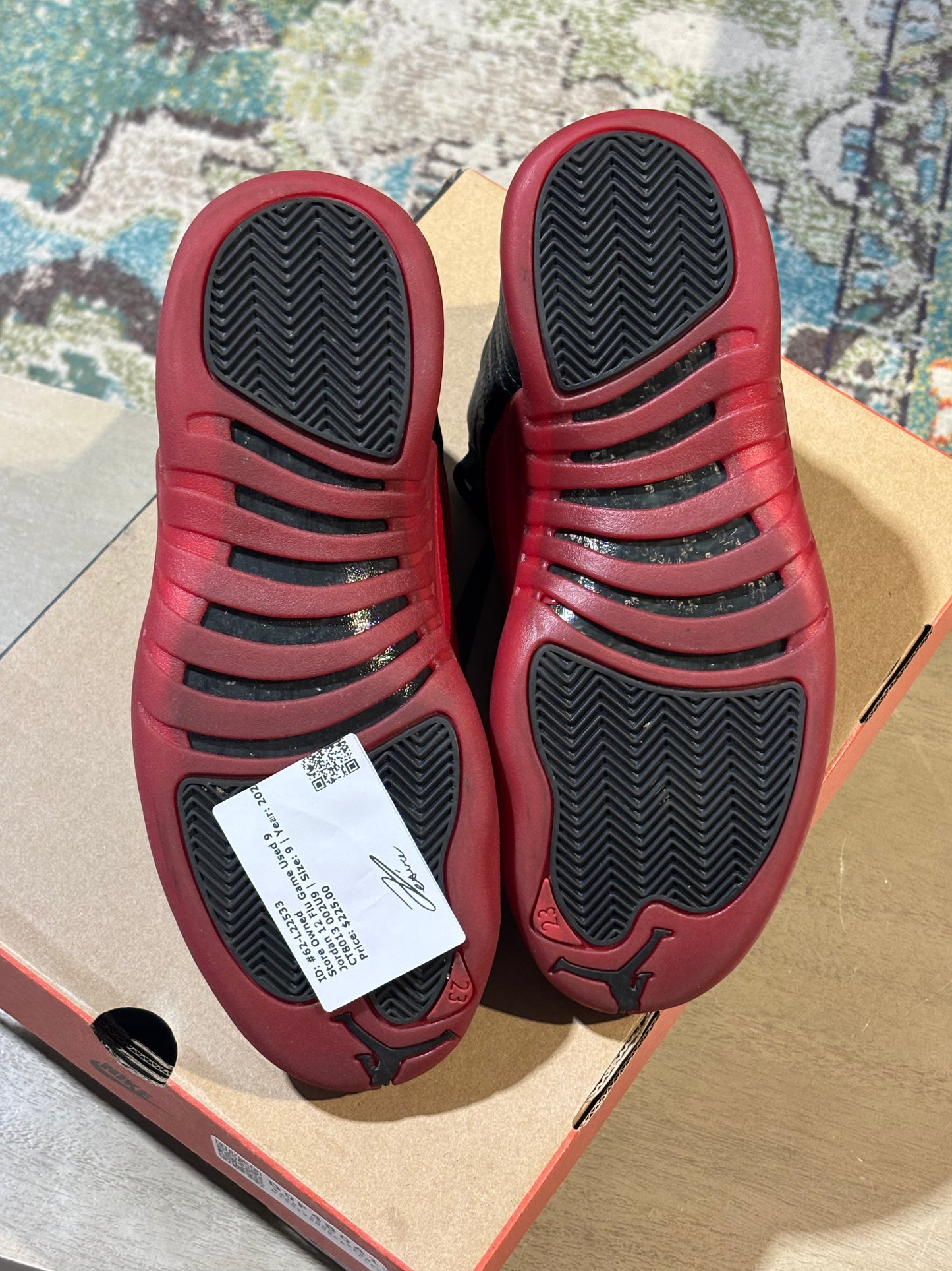 Jordan 12 Flu Game Used 9