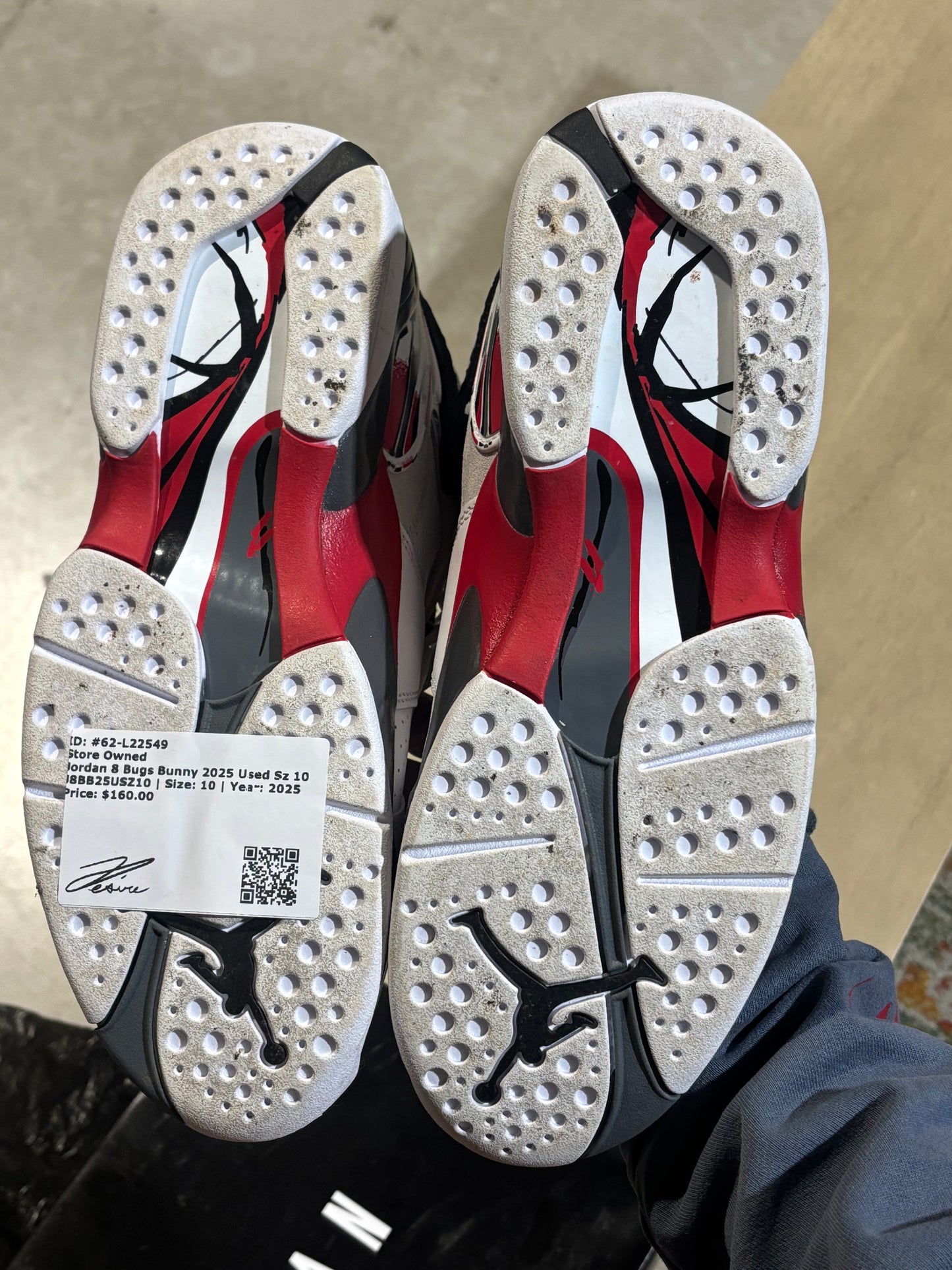 Jordan 8 Bugs Bunny 2025 Used Sz 10