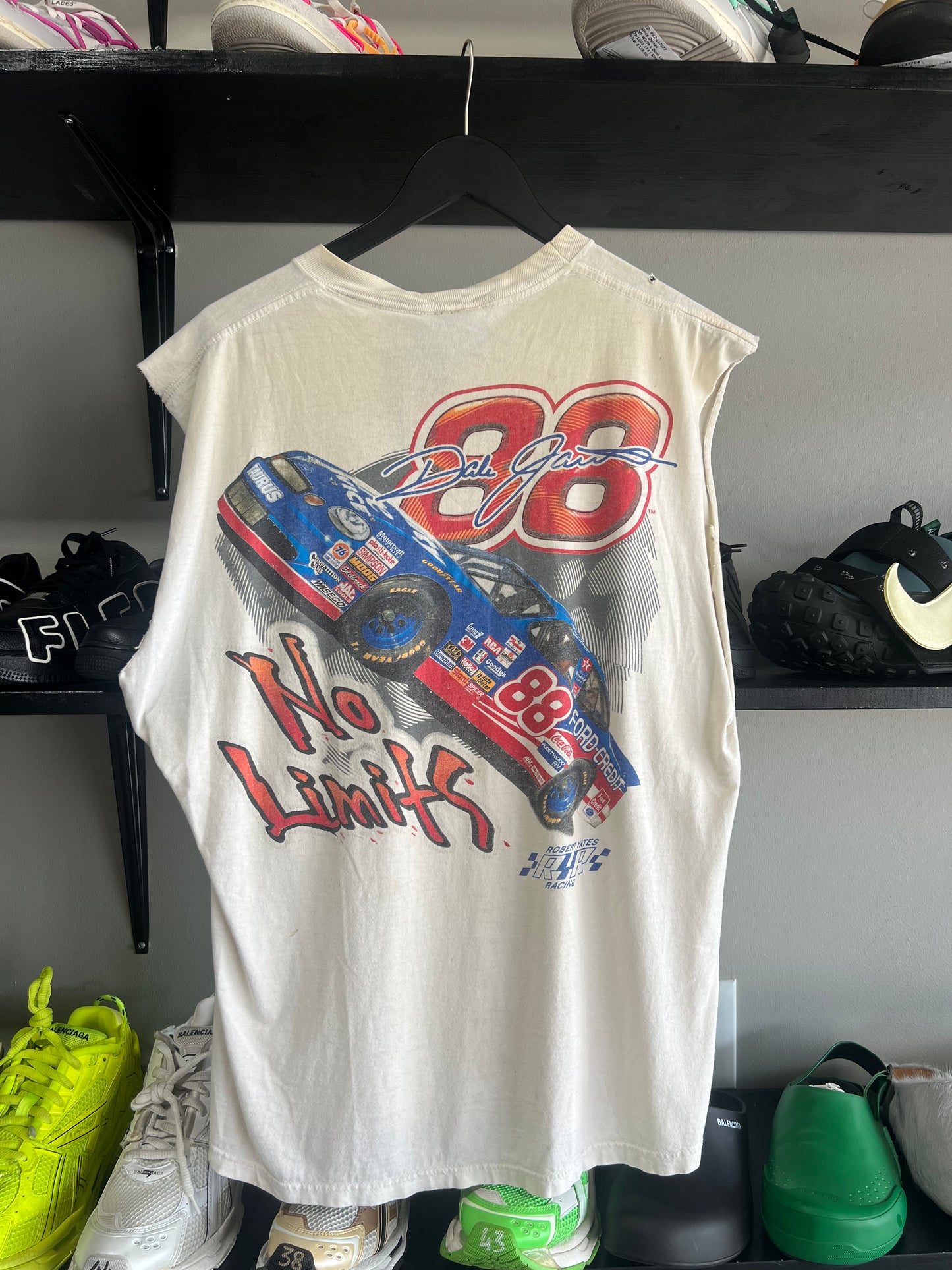 vintage dale Jarrett white cutoff