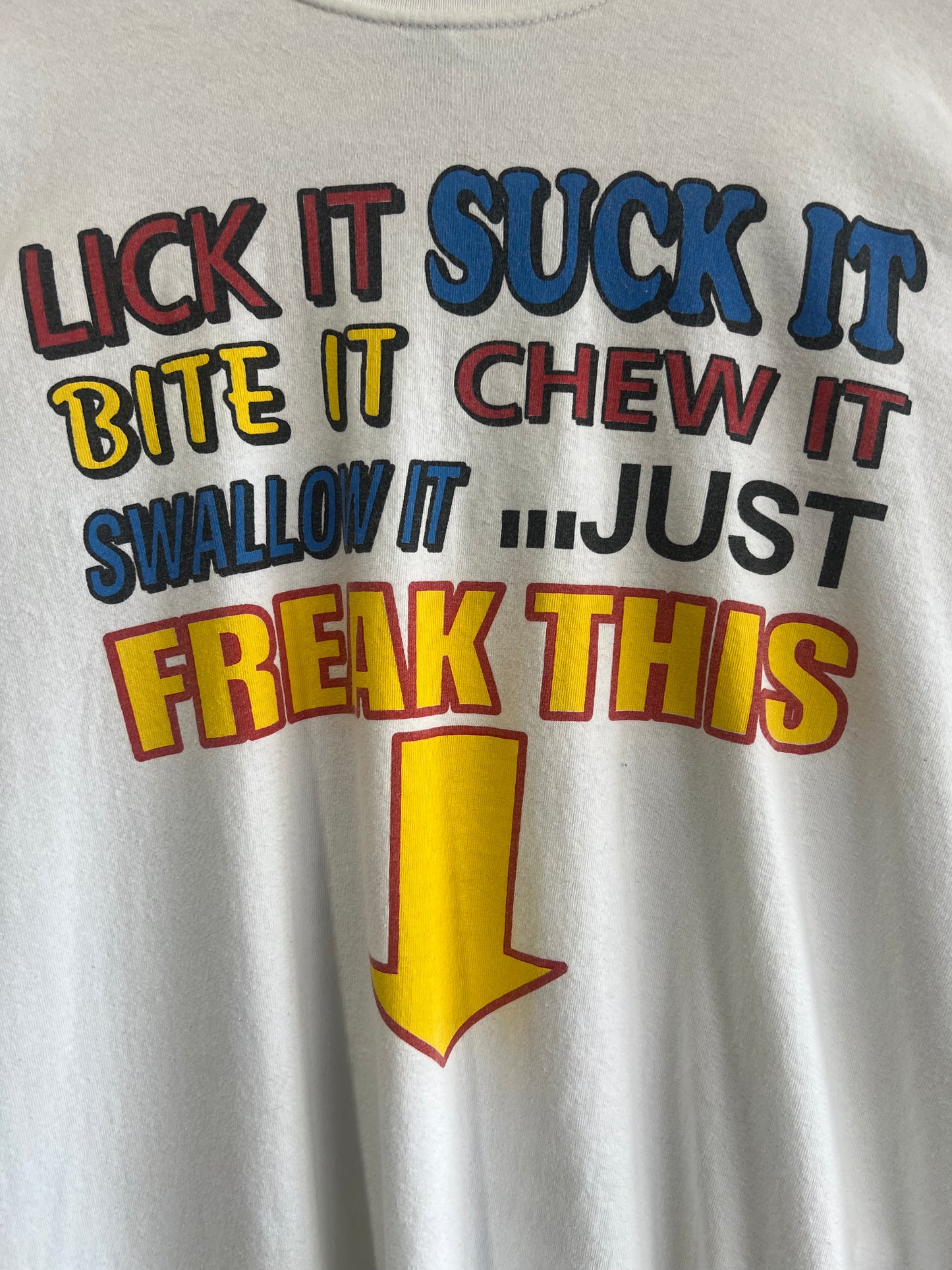 vintage freaknic suck it tee