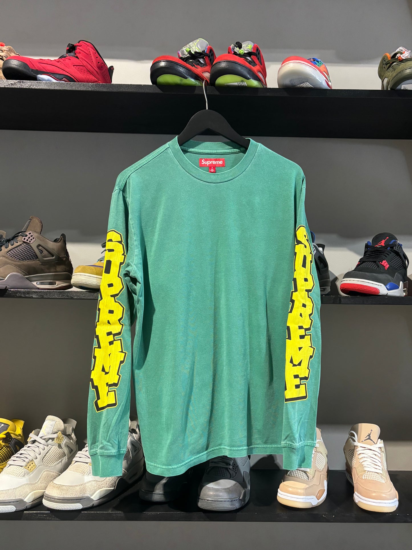 Supreme Cracked Longsleeve Green/Yellow