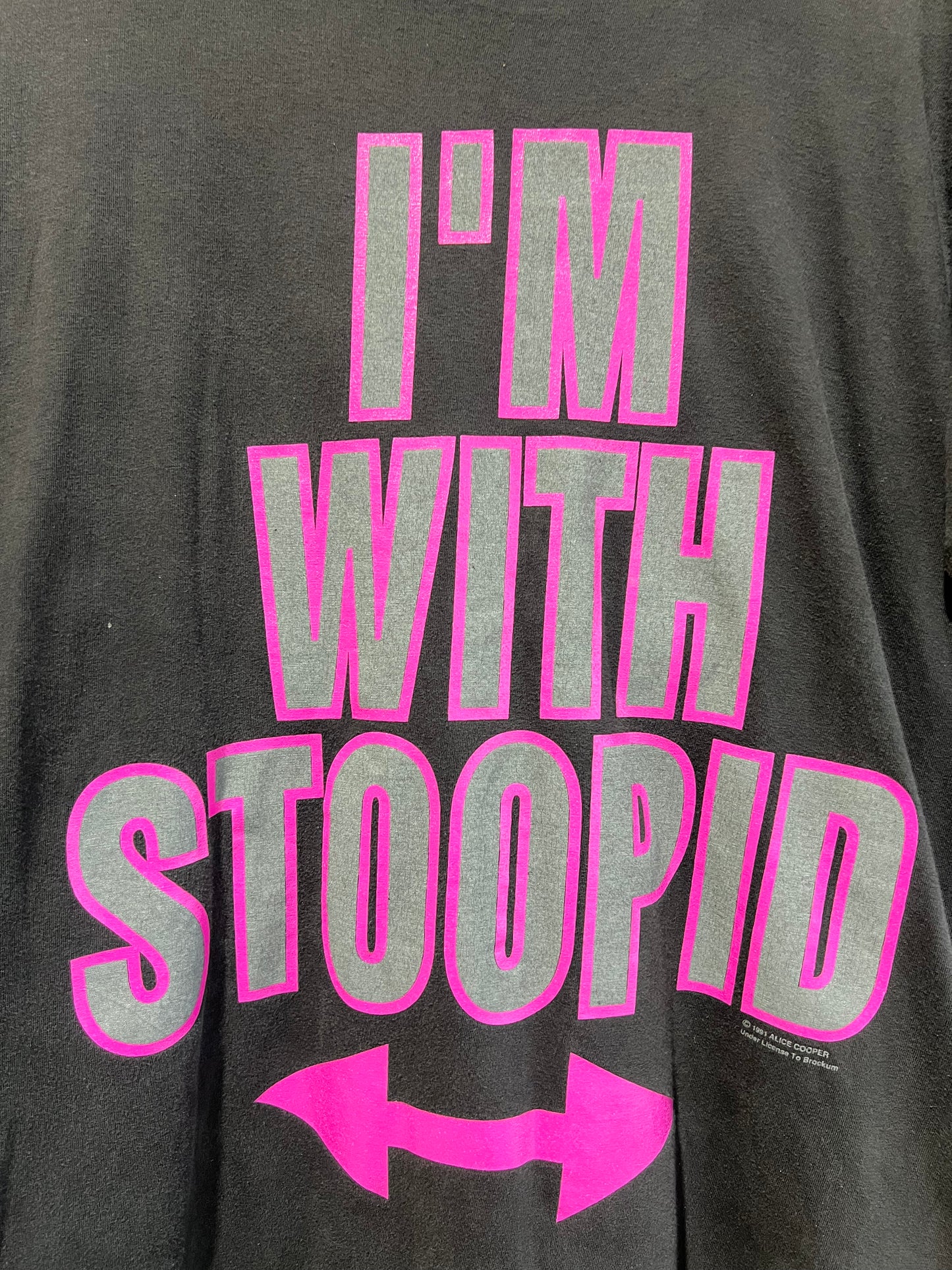 Alice Cooper Im with stupid tee black 91