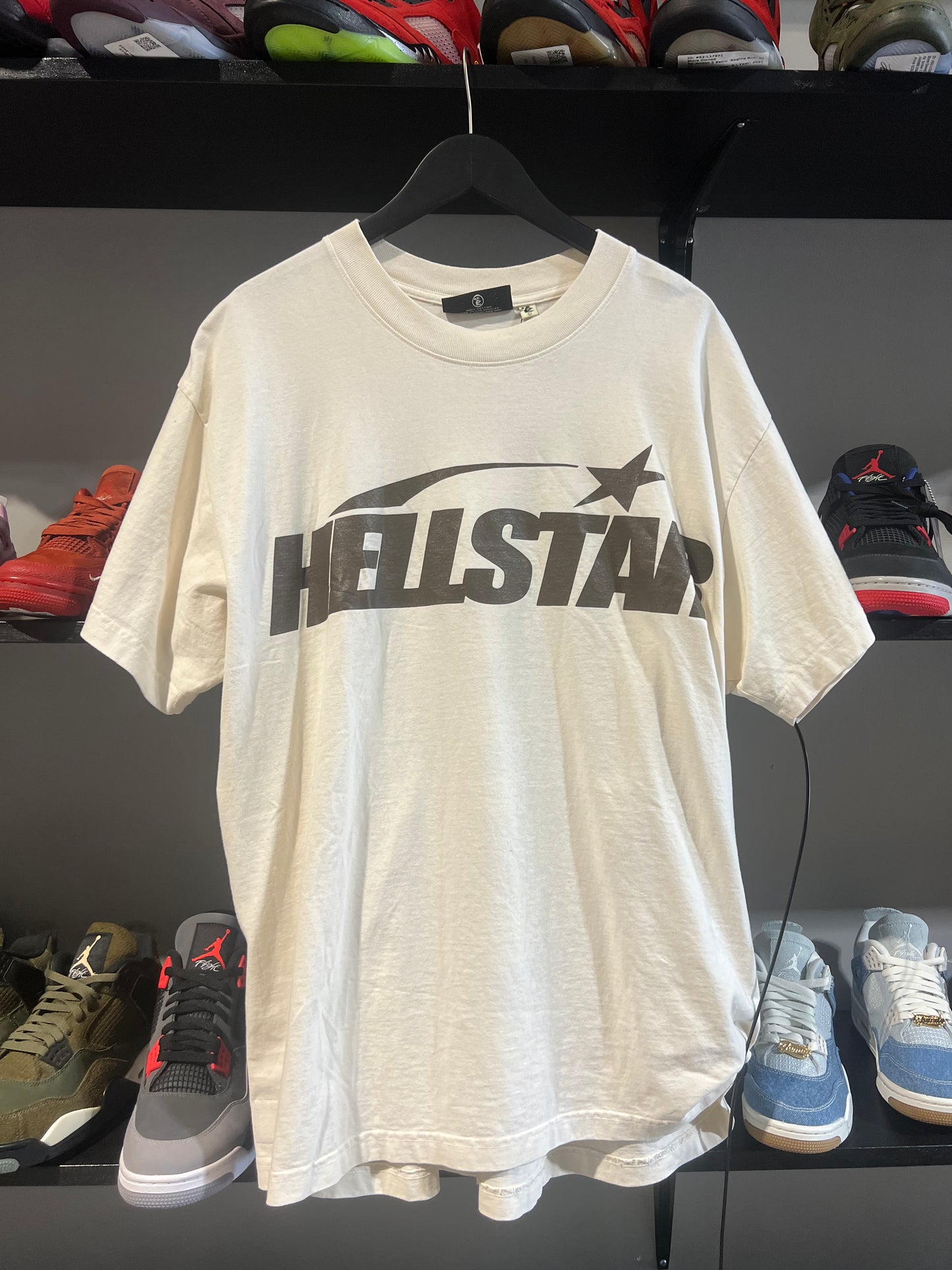 Hellstar Classic Logo Cream/Brown Tee
