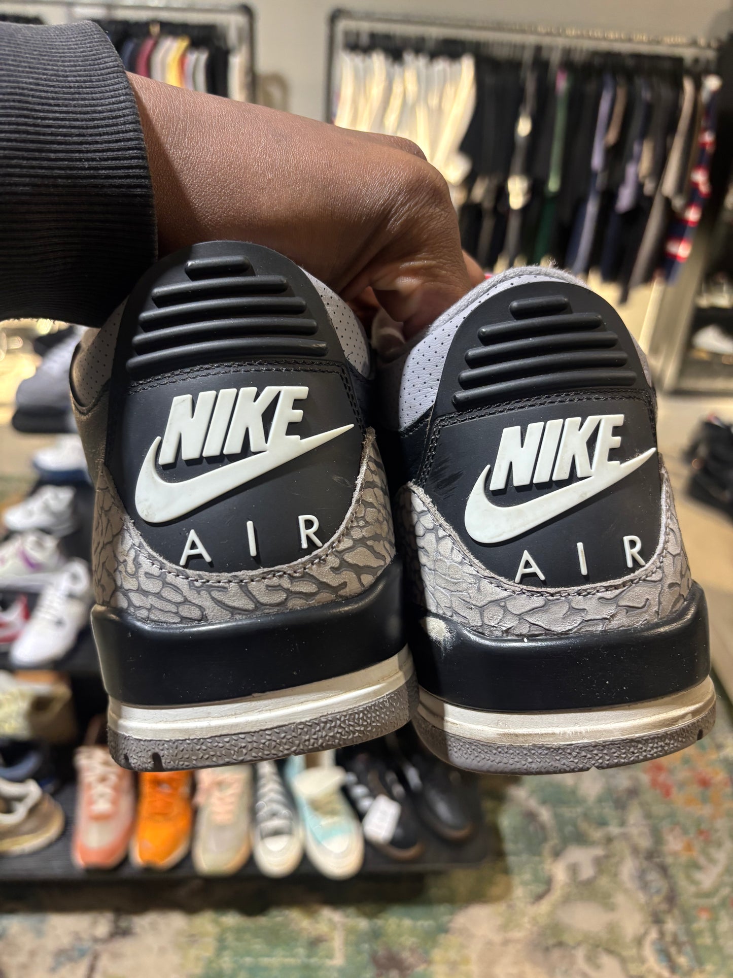 Jordan 3 Black Cement Used Sz 13