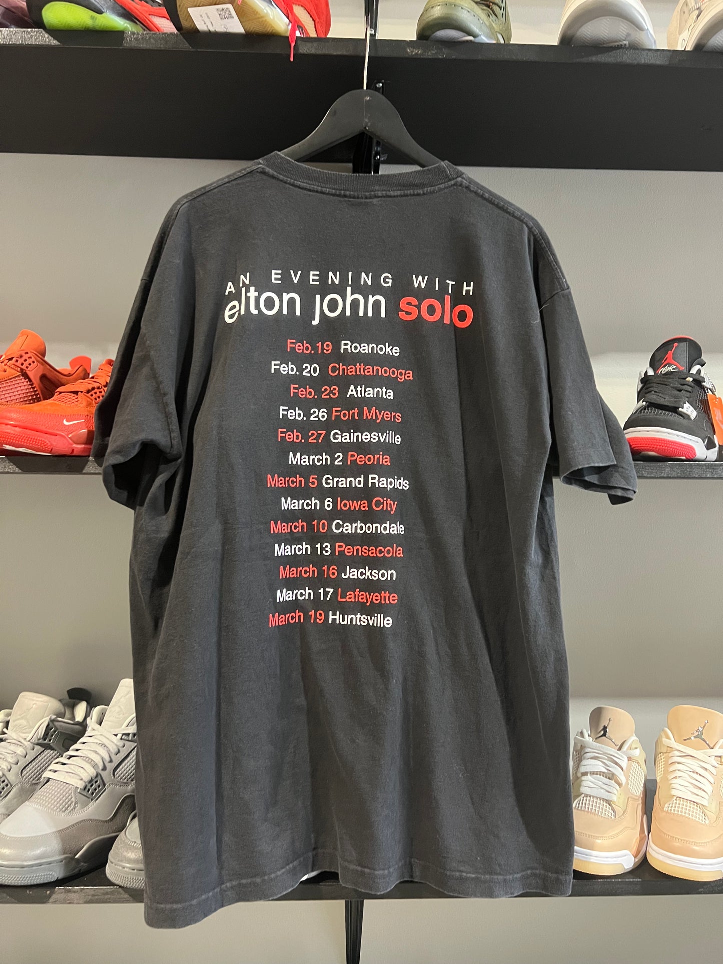 Vintage Elton John solo tour tee