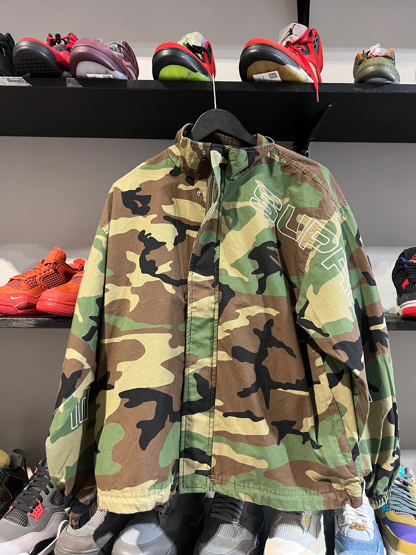 supreme embroidered ripstop track jacket camo