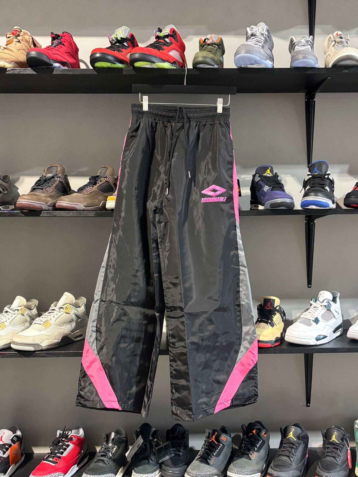 ABOMINABLE PINK/BLACK/GREY TRACK PANTS