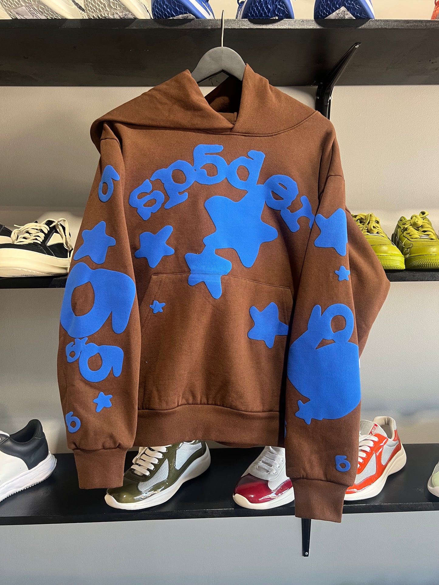 Sp5der Brown/Blue Beluga Hoodie