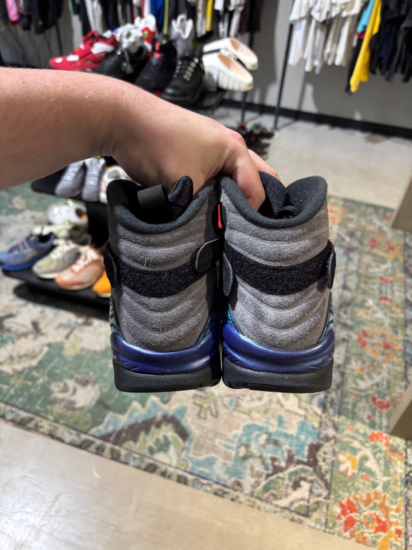 Jordan 8 aqua used NB Sz 9.5