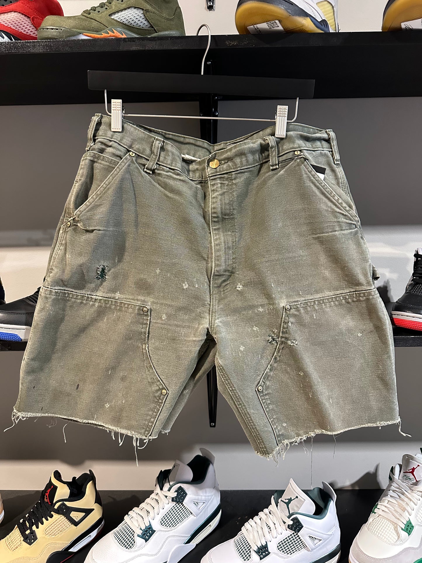 Vintage Olive Carhartt Double Knees Sz 36