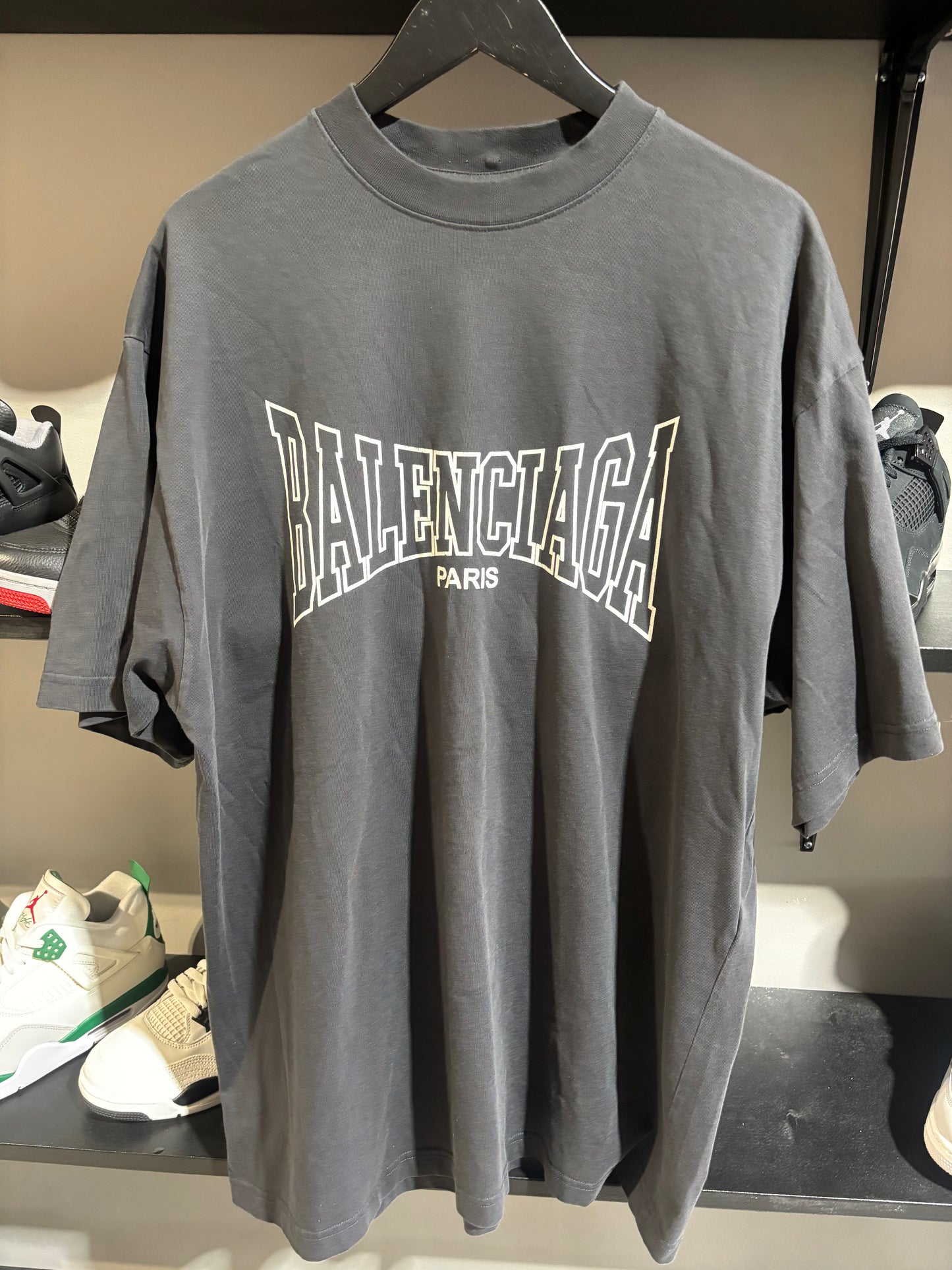 Balenciaga Paris Tee Black/White SZ M